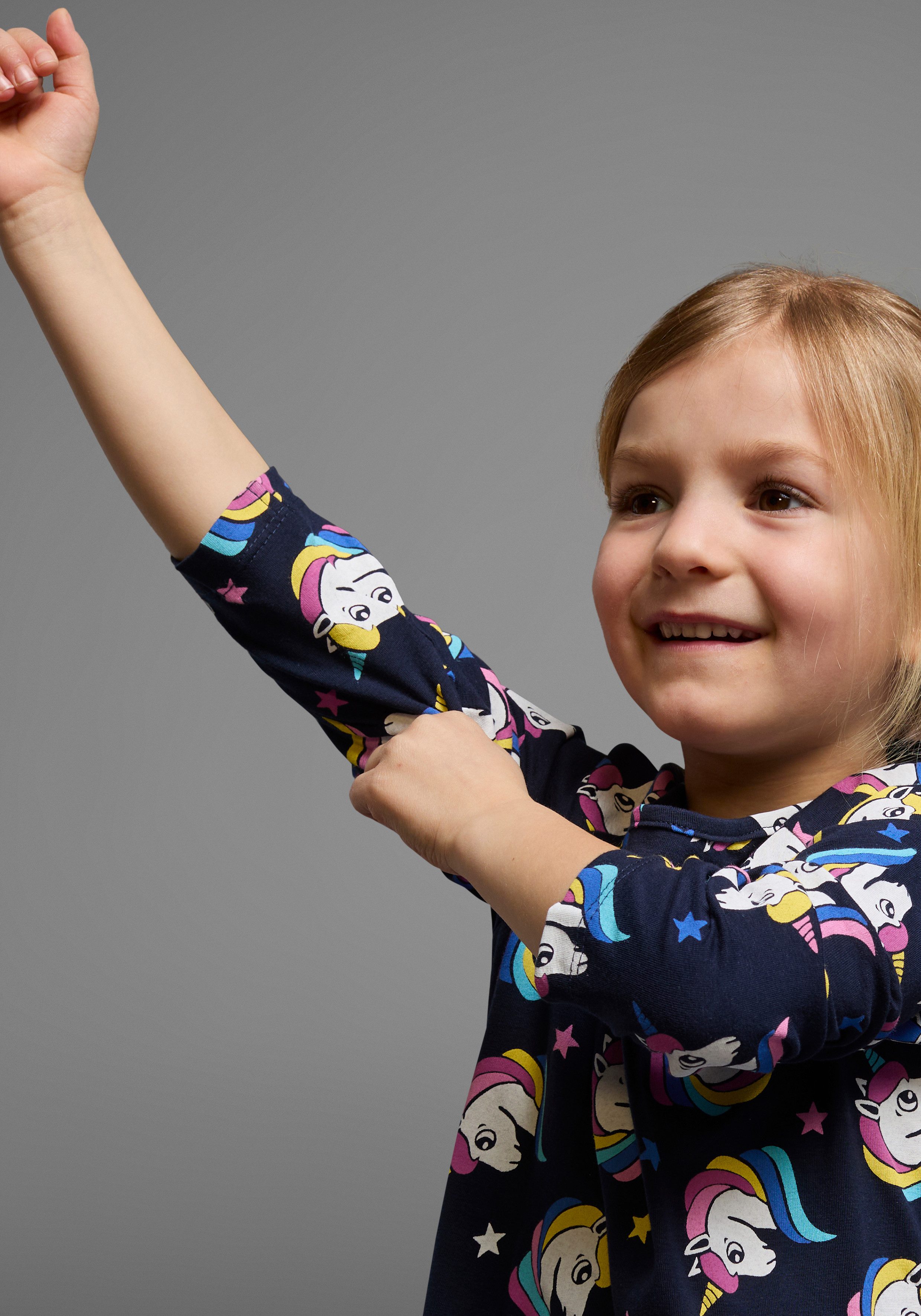 KIDSWORLD Jerseykleid für kleine Mädchen festliche Anlässe, kniefreie Länge, eleganter Stil