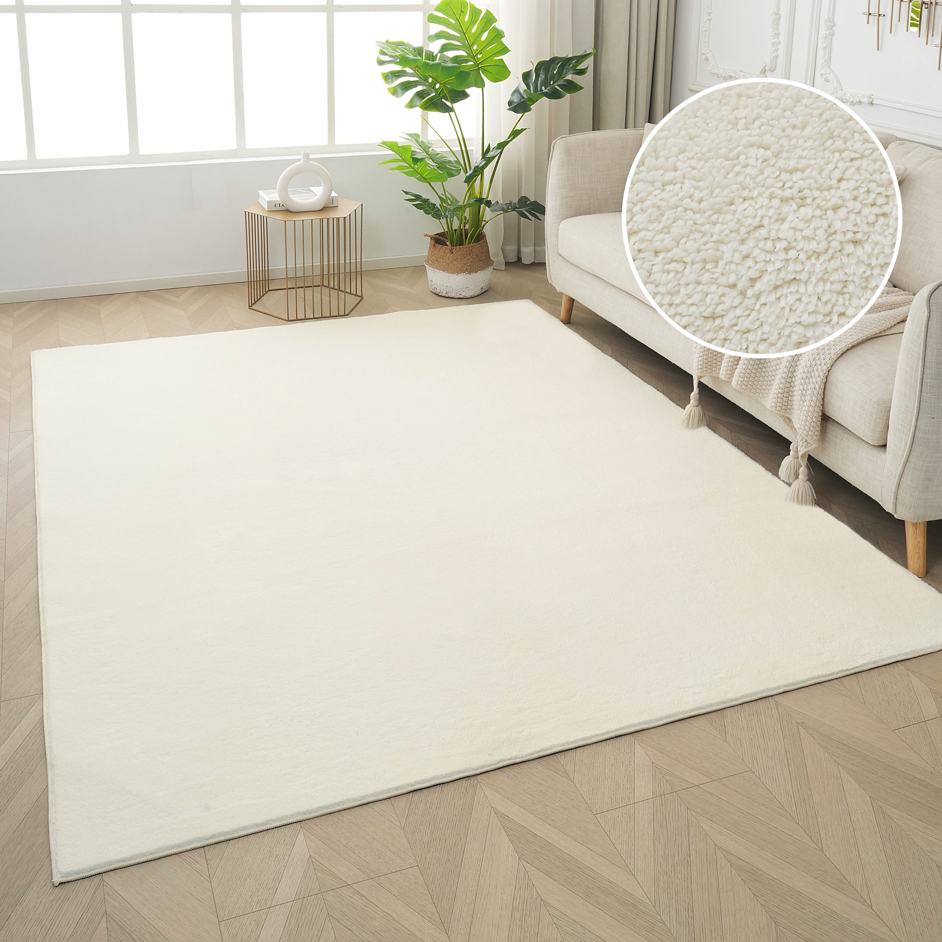Teppich Cali light, weich, modern, waschbar