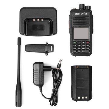 Retevis Funkgerät RT3S DMR Digitales Funkgeräte, 3000 Kanäle Dualband, Aufnahmefunktion, (Amateurfunk), Dualband-Empfang, SCAN, Aufnahmefunktion, Mehrere Anrufmodi