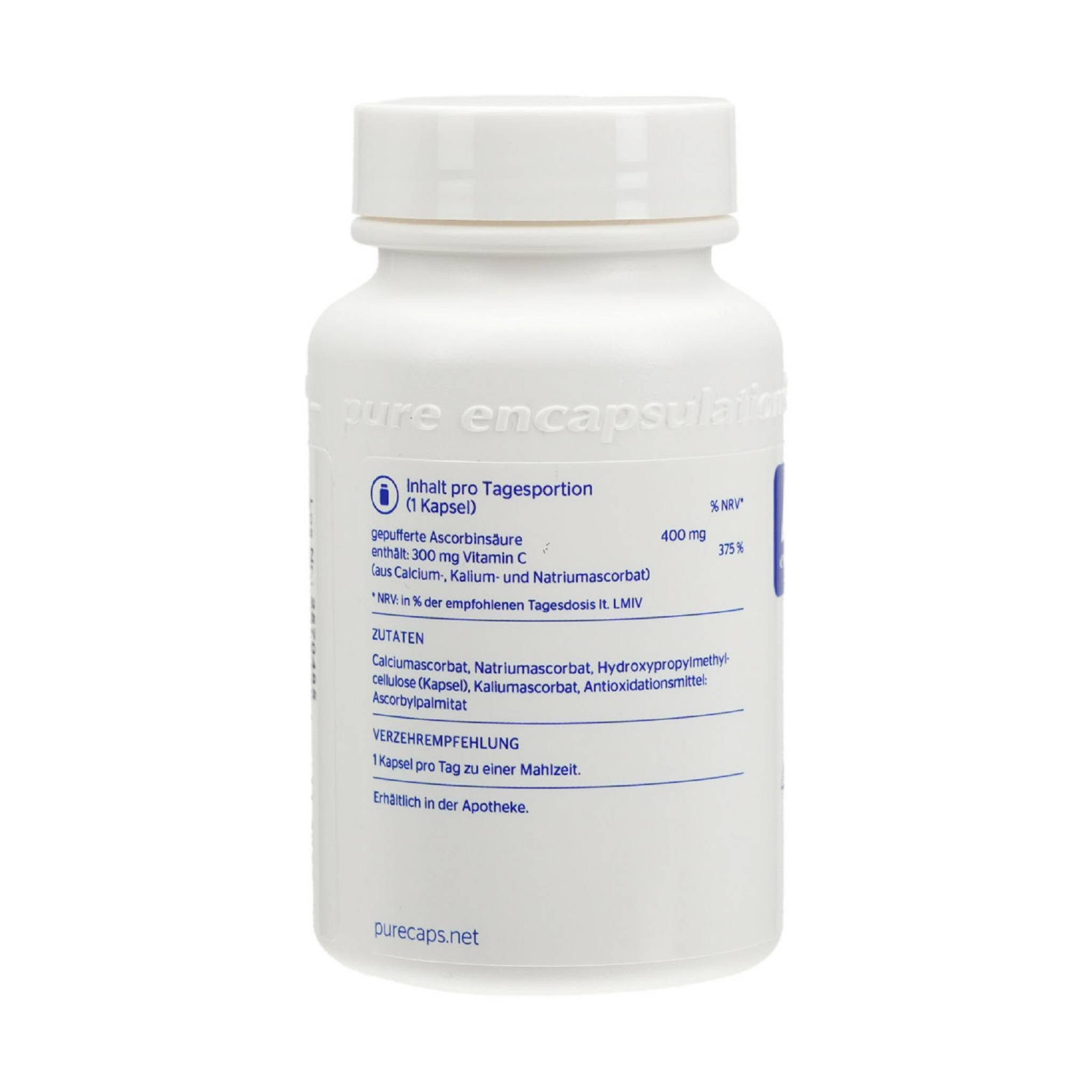 pro medico GmbH PURE ENCAPSULATIONS Vitamin C 400 gepuffert Kaps Kapsel