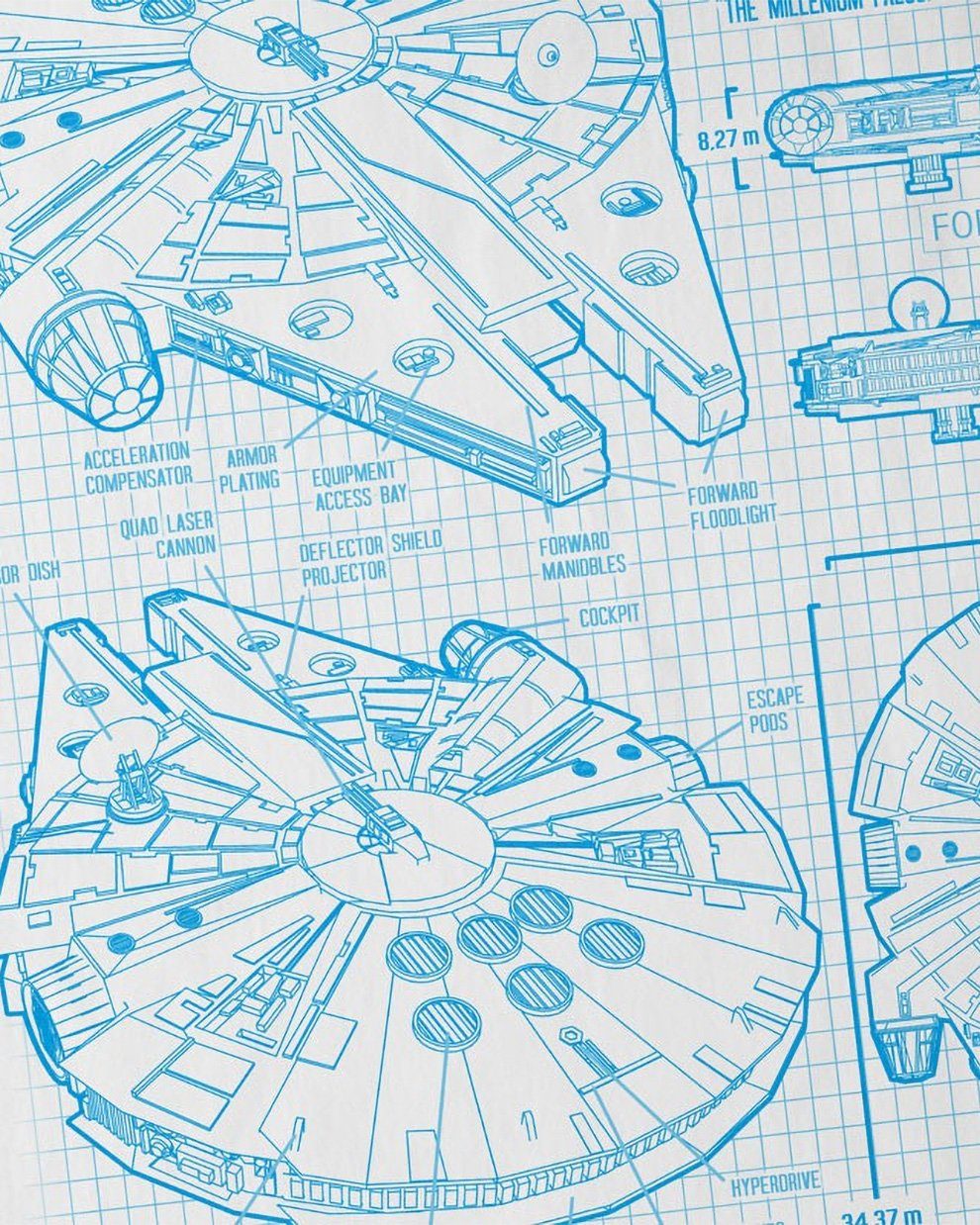 style3 T-Shirt Millennium Falcon star krieg wars imperium der sterne vader – Bild 2 von 3