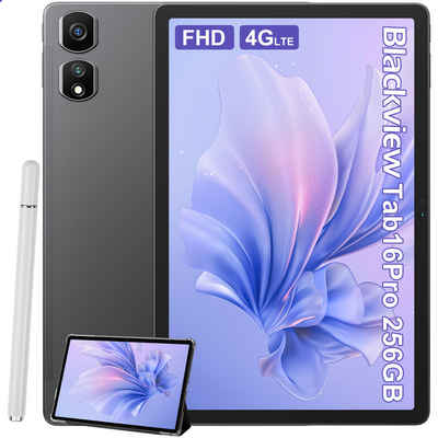 blackview Tab16Pro(8+256) Tablet (11", 256 GB, 4G LTE, FHD Display, 7700mAh Akku, Android 14, mit Hülle, Stift)