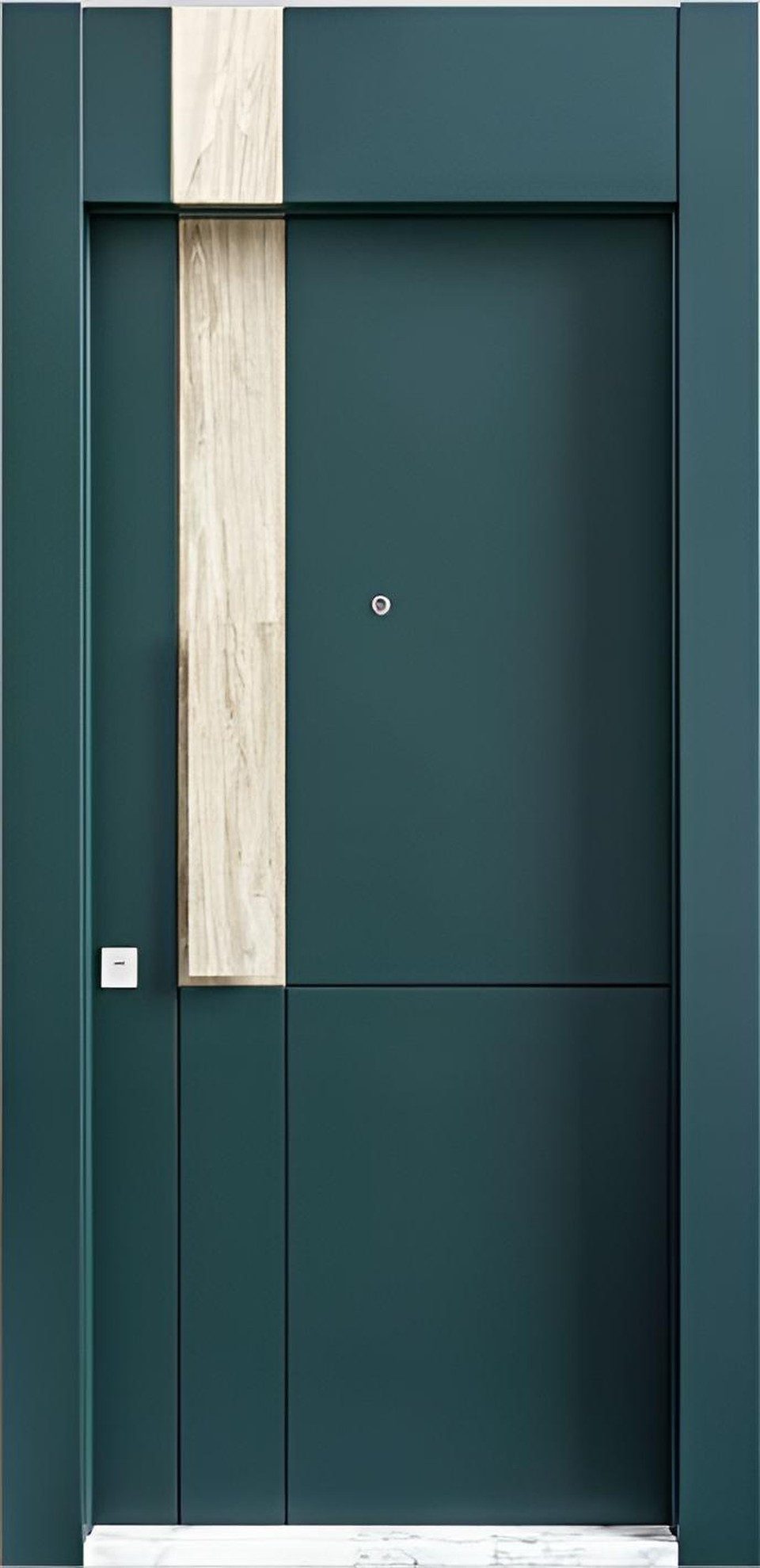 Xlmoebel Haustür Dunkelgrüne Designer Haustür Stilvolle Wohnungstüren, Made in Europa