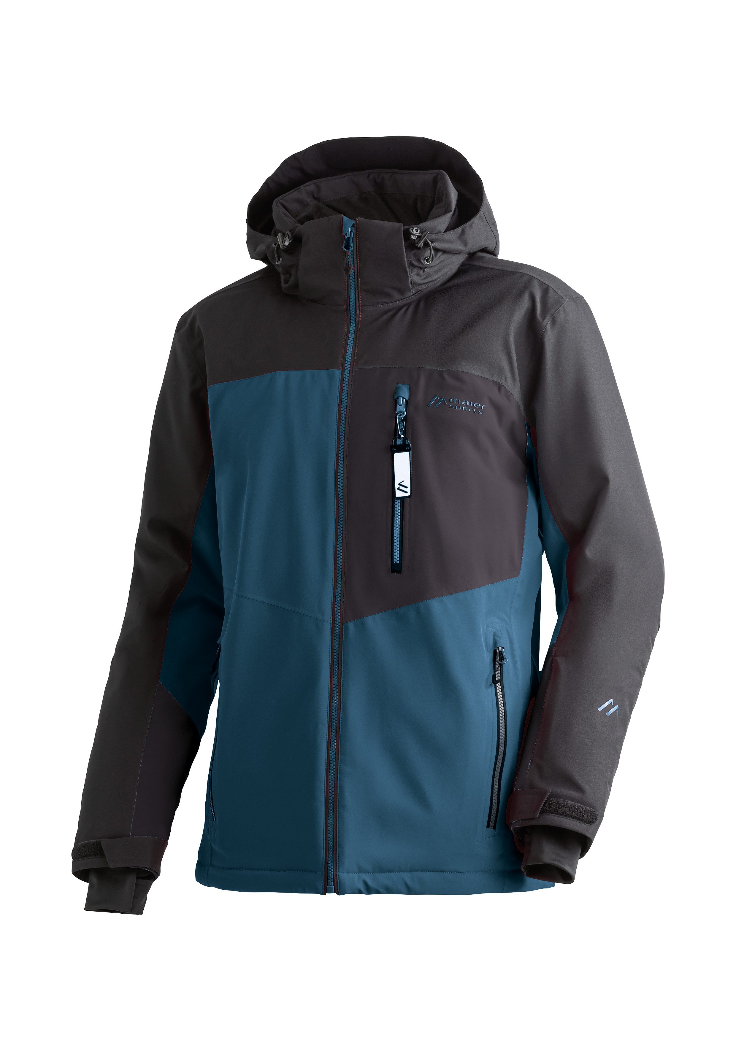 Maier Sports Skijacke Oravice Herren Winterjacke mit RV-Taschen und Kapuze, wasserdicht