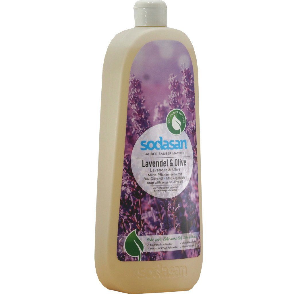 Sodasan Flüssigseife Olive SODASAN u. Flüssigseife Lavendel 1 Liter