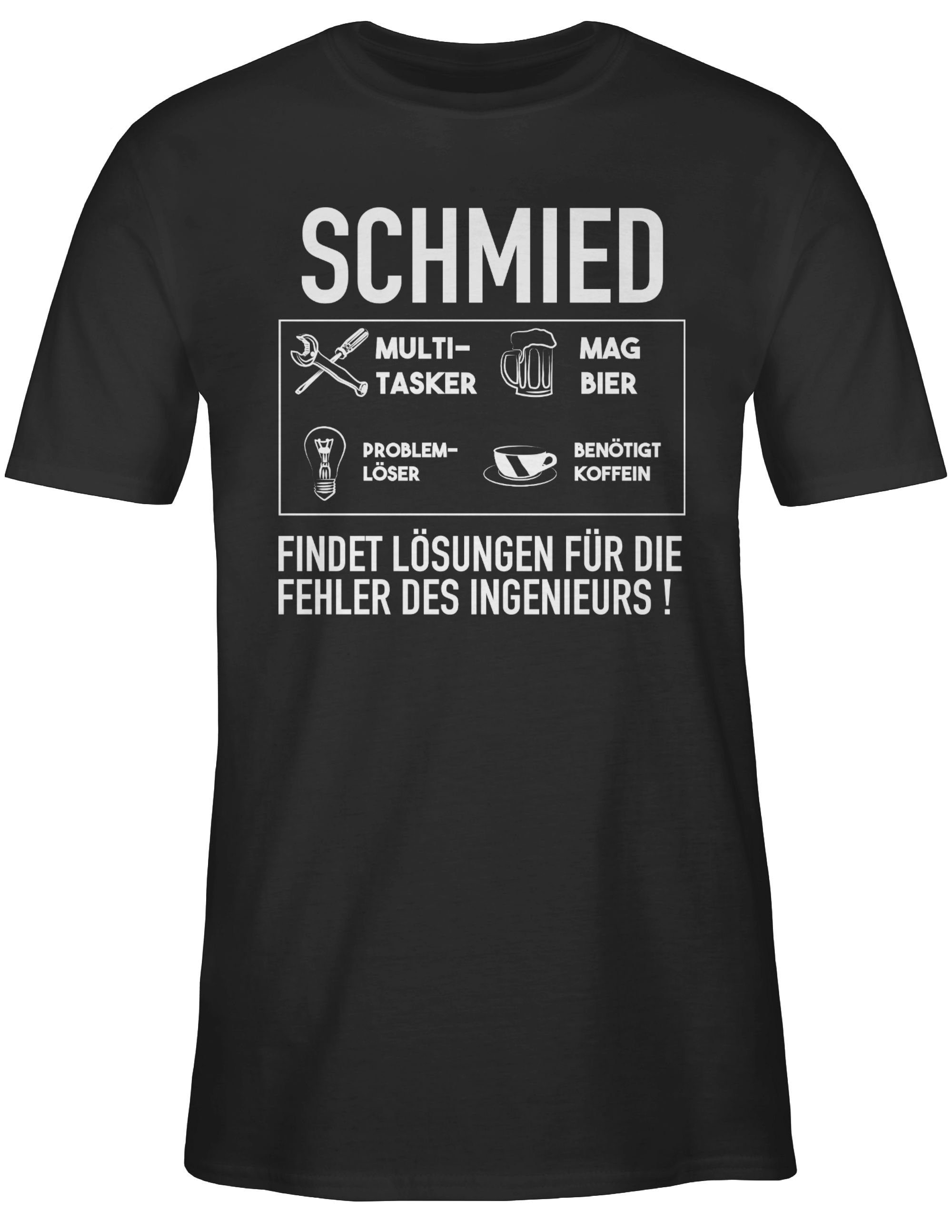 Shirtracer T-Shirt 1 Schmied Geschenke Schwarz Handwerker