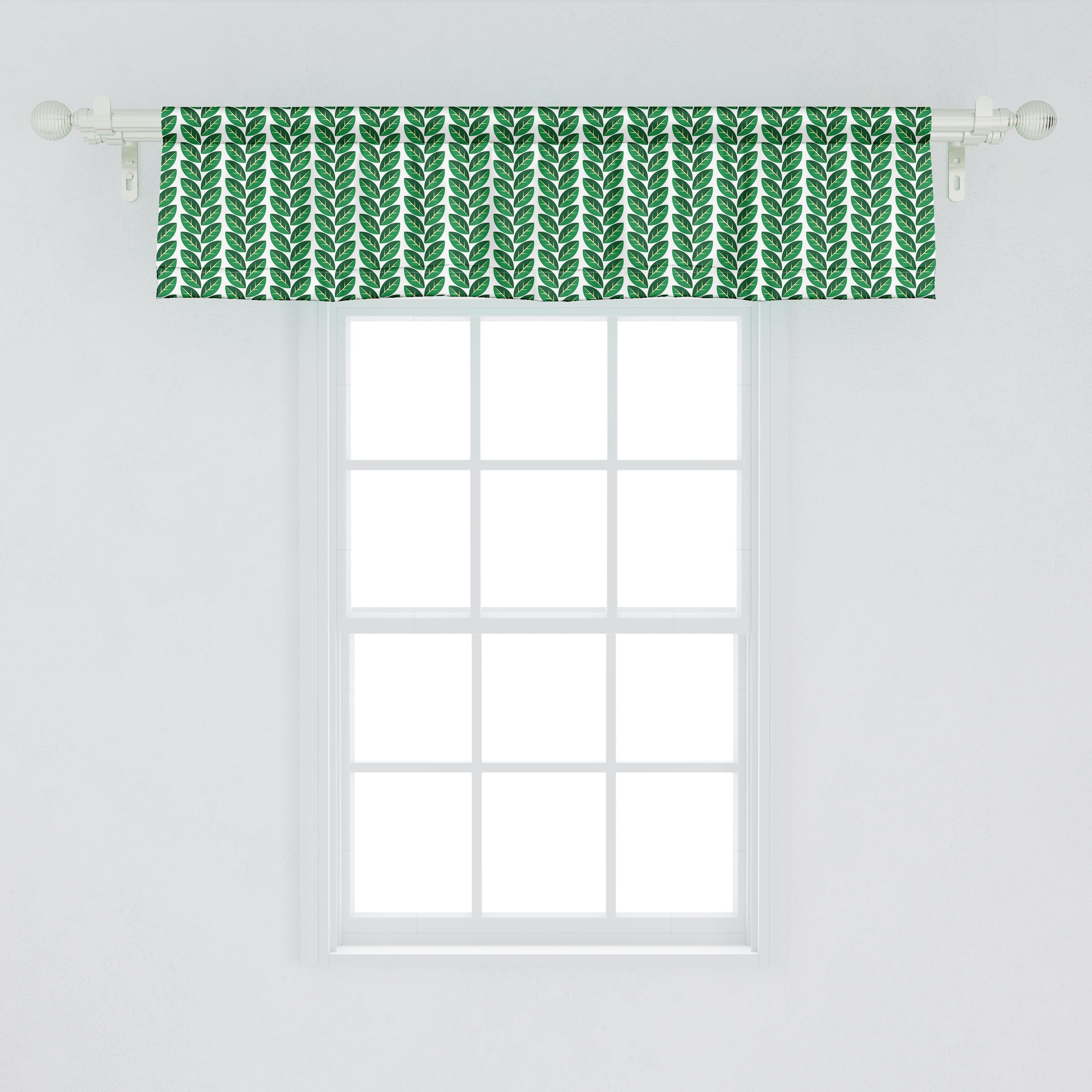 Abakuhaus, Abstrakte Vorhang für Küche mit Stangentasche, Scheibengardine Microfaser, Vertikal-Blätter Dekor Volant Schlafzimmer Geometrie