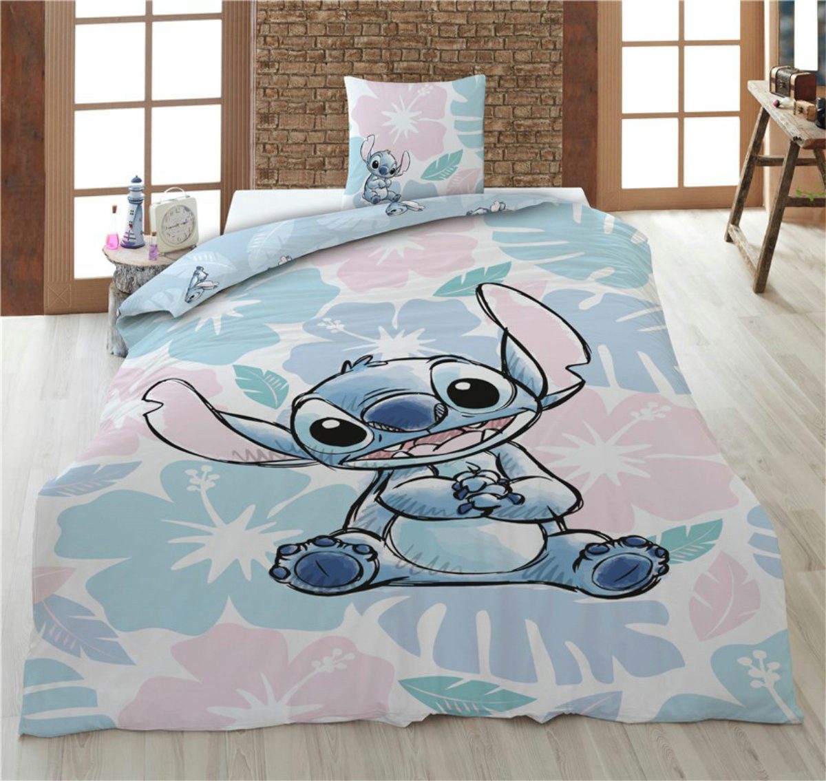 Disney Bettwäsche Disney Stitch Angel Kinder Bettwäsche 2tlg. Set 135-140x2 günstig online kaufen