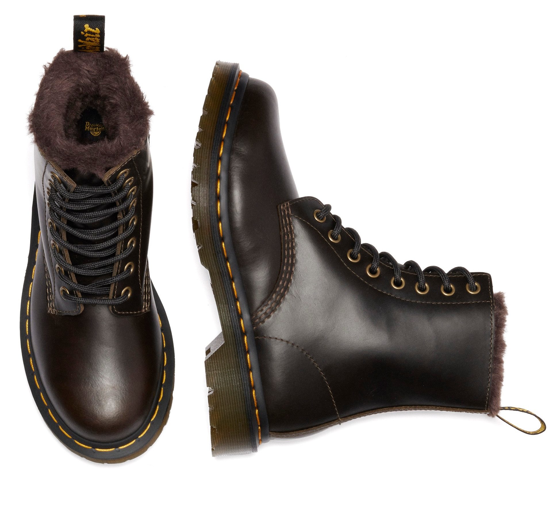 DR. MARTENS 1460 Serena 8 Eye Boot Winterboots Stiefel, Schnürboots mit stabilem Blockabsatz