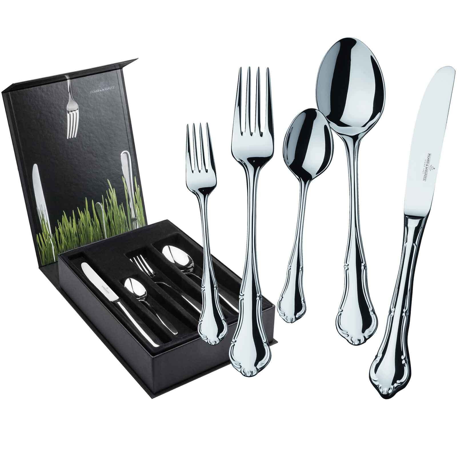 Picard & Wielpütz Solingen Besteck-Set Palazzo Tafelbesteck inkl. Besteckbox 30er Set (30-tlg), Metall, Spülmaschinengeeignet