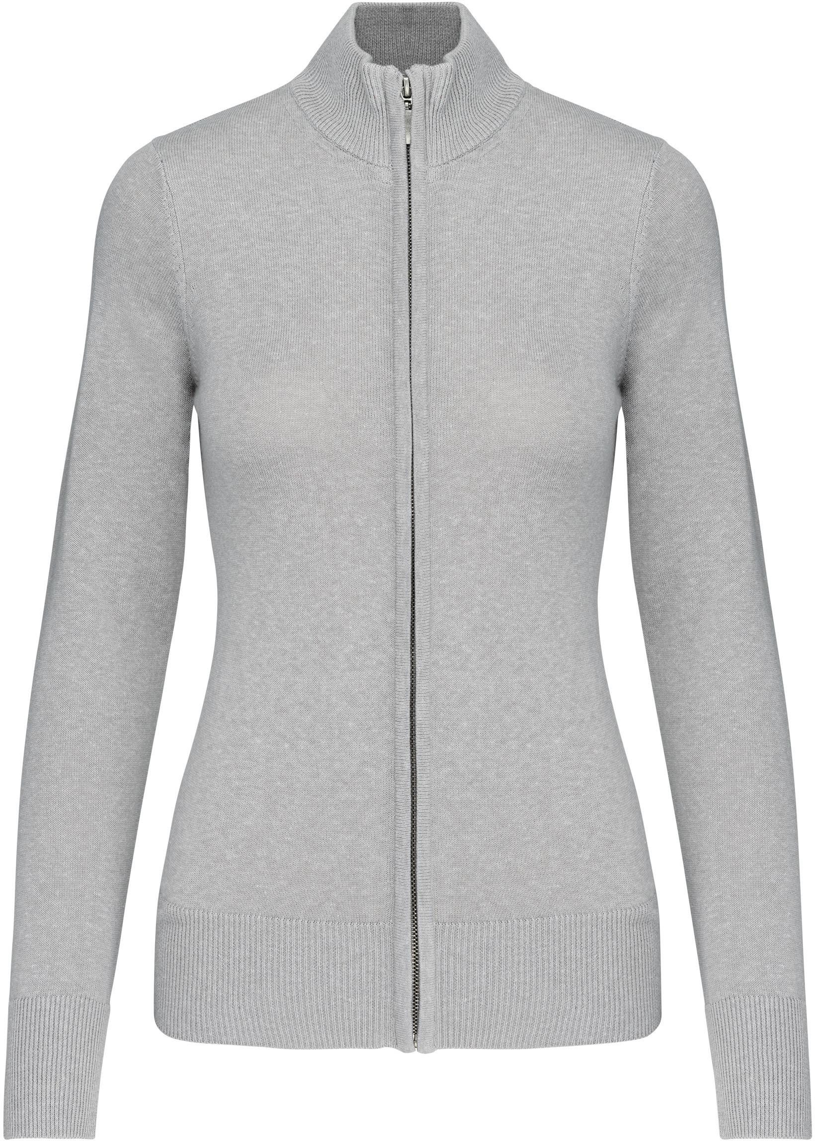 Kariban Cardigan Damen Cardigan mit Reißverschluss