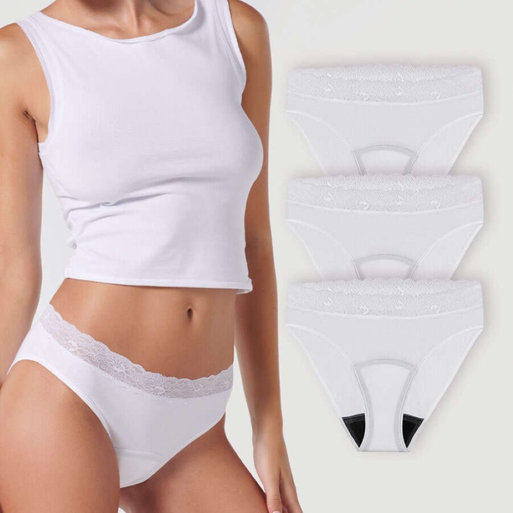 Slip mit Spitze um Bund - CareWear - Besser als Periodenwäsche