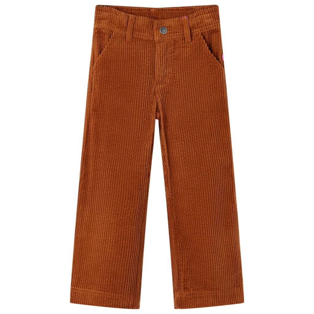 vidaXL Cordschlupfhose Kinderhose Cord Cognac 116