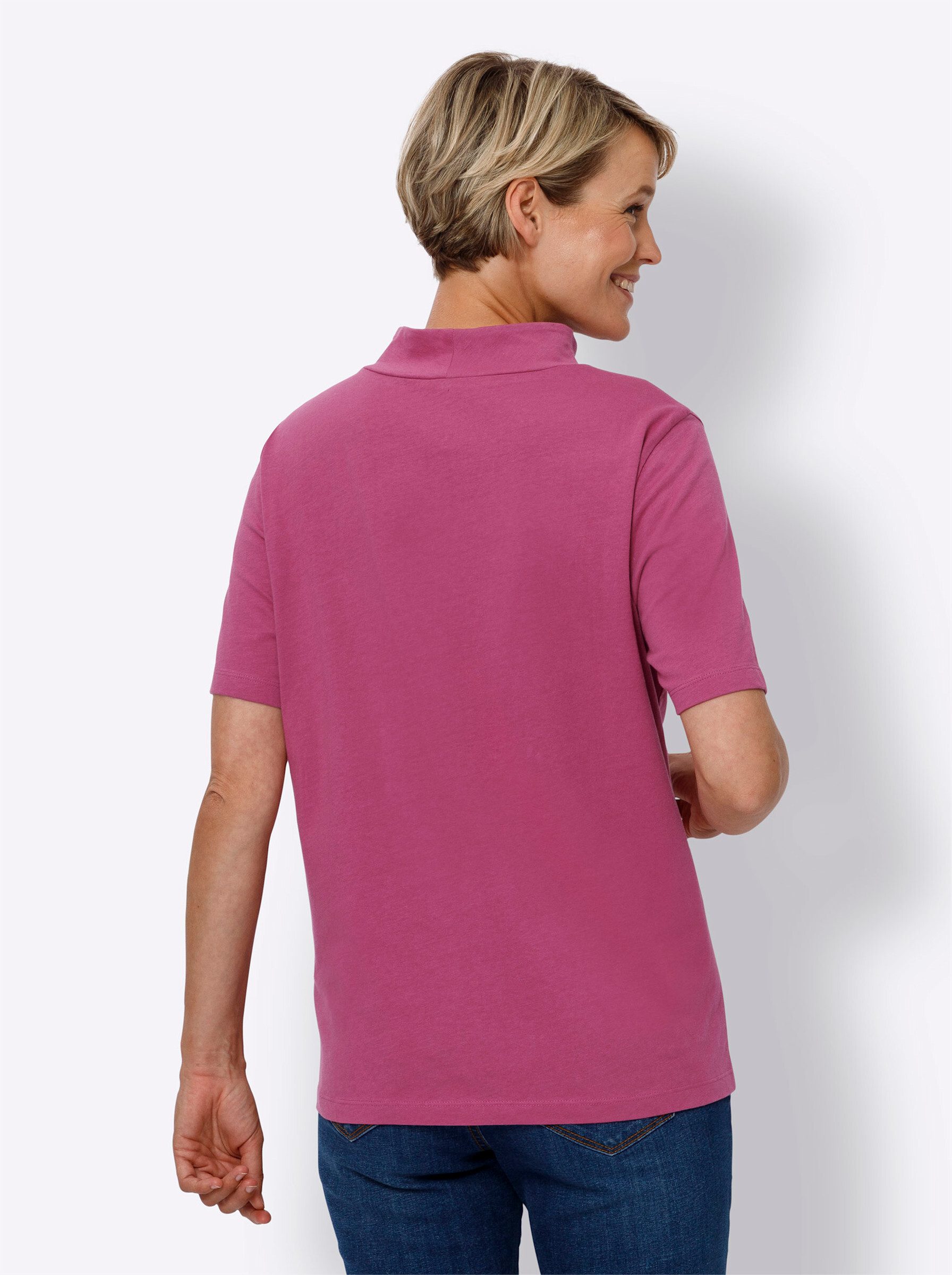 Sieh an! T-Shirt Stehkragenshirt . günstig online kaufen