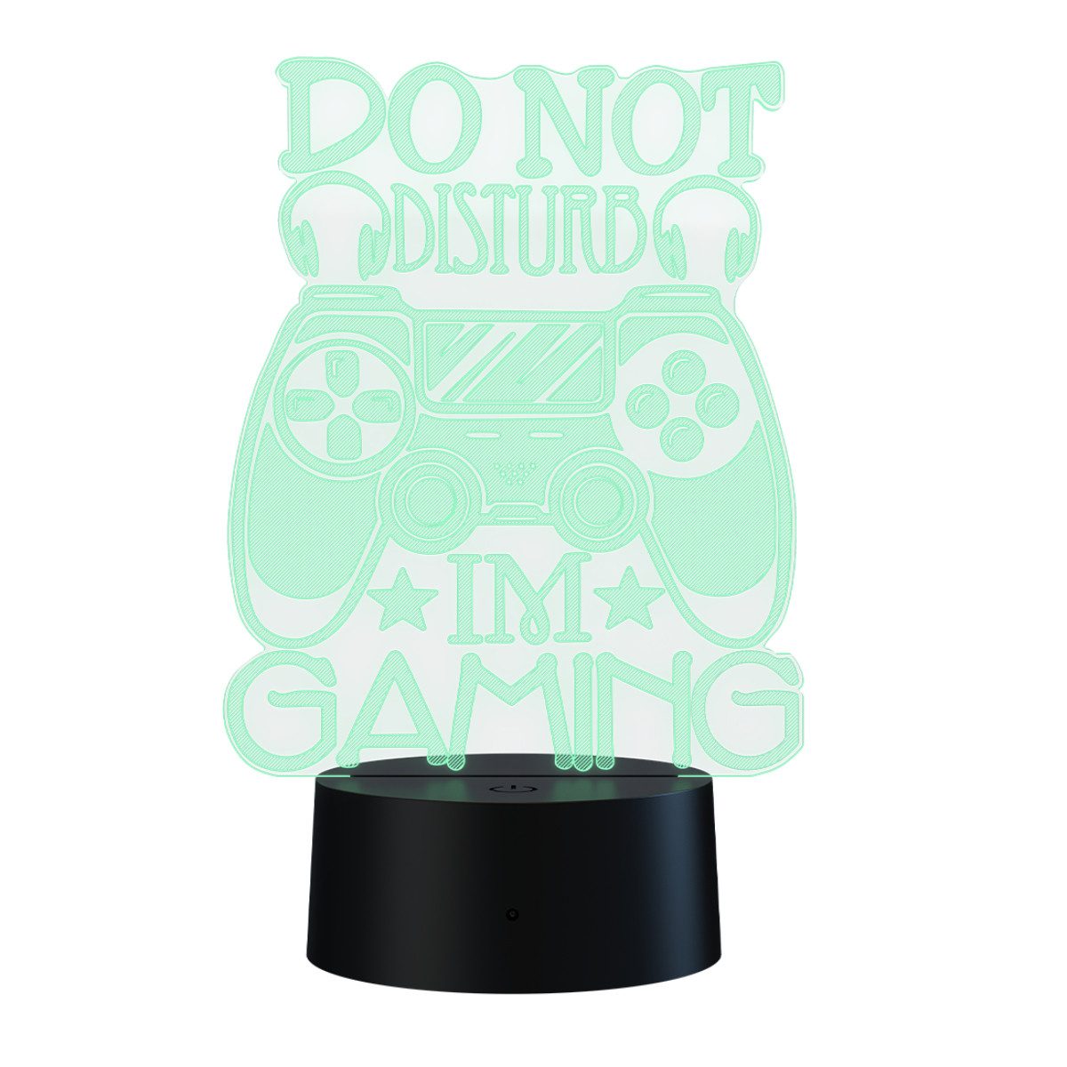 Qware Gaming LED Dekolicht 3D LED Lampe – RGB Tischlampe mit Farbwechsel und Fernbedienung