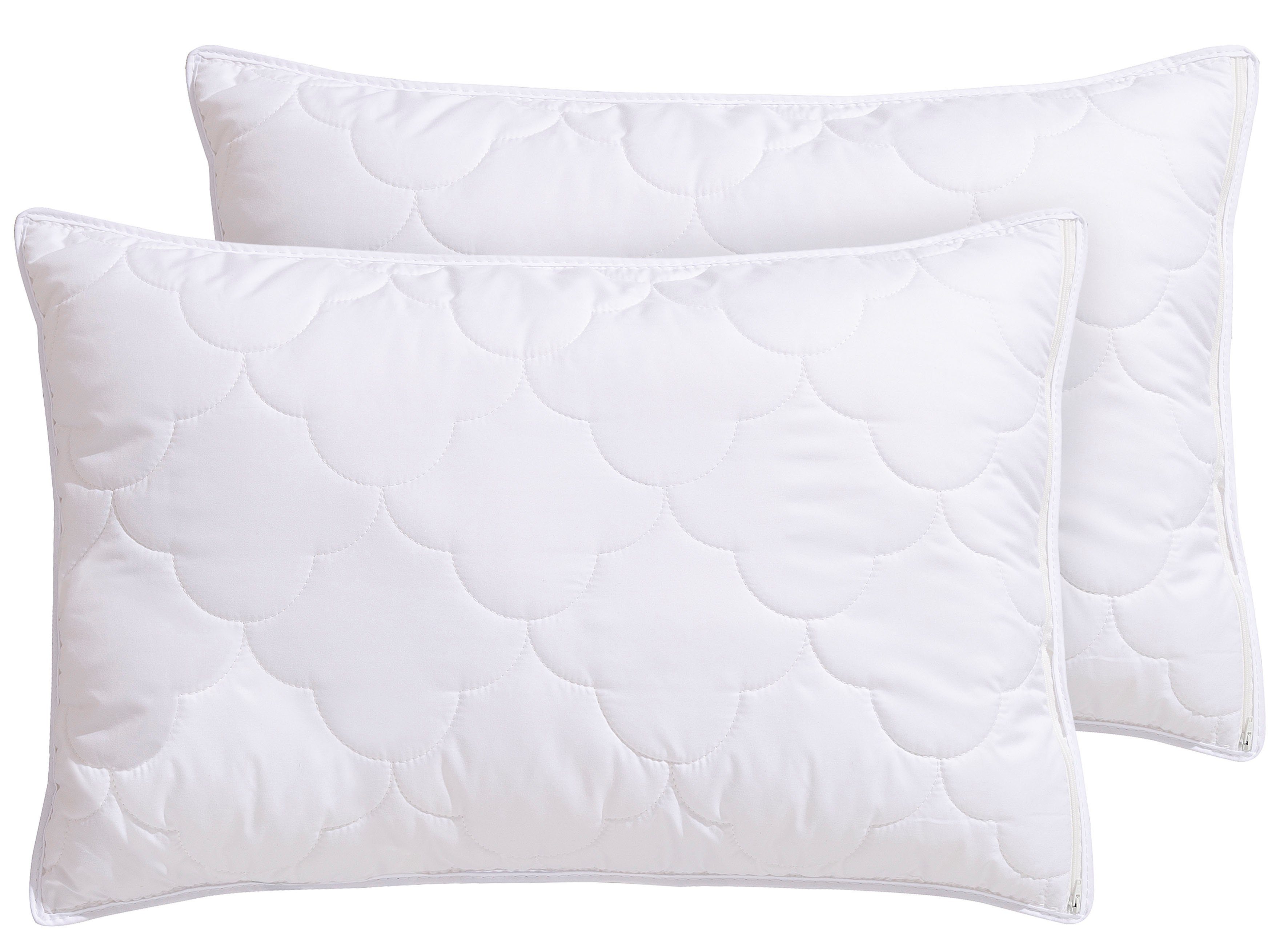 OTTO home Microfaserkissen Mondschein, Kopfkissen 1-tlg. oder 2-tlg. 40x80 oder 80x80 cm, Füllung: Faserbällchen, Bezug: Polyester oder antibakteriellen Microfaser, Kissen, allergiker geeignet (für Hausstauballergiker)