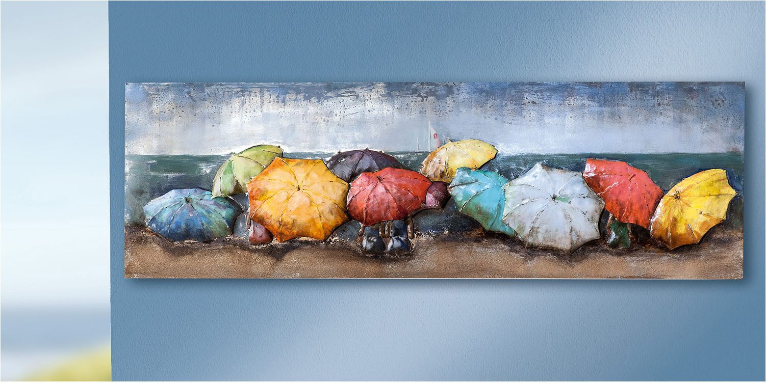 Casablanca by Gilde Leinwandbild Bild rechteckig Beach Of Parasols, Strandbilder (1 St)