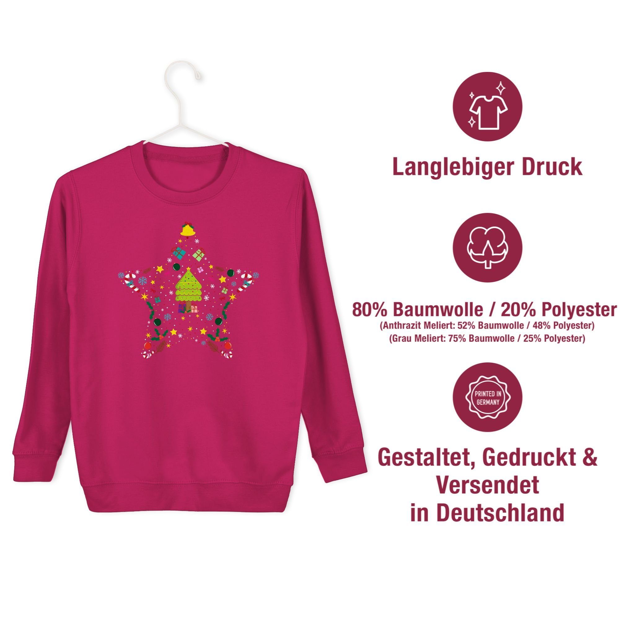 Weihnachten Weihnachtsstern Fuchsia Shirtracer 1 Kleidung Kinder Sweatshirt