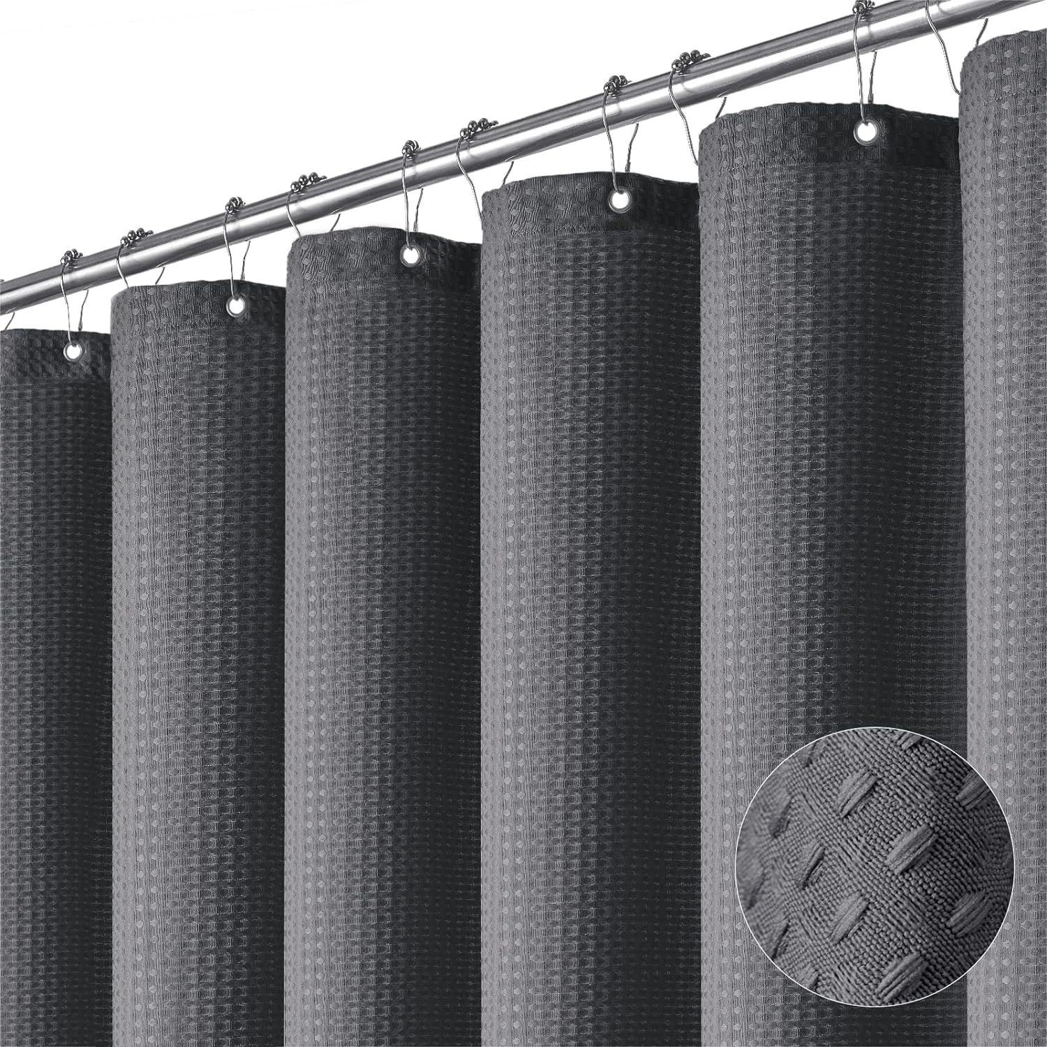 Coonoor Duschvorhang Duschvorhang aus Waffelstoff, wasserabweisend, waschba günstig online kaufen