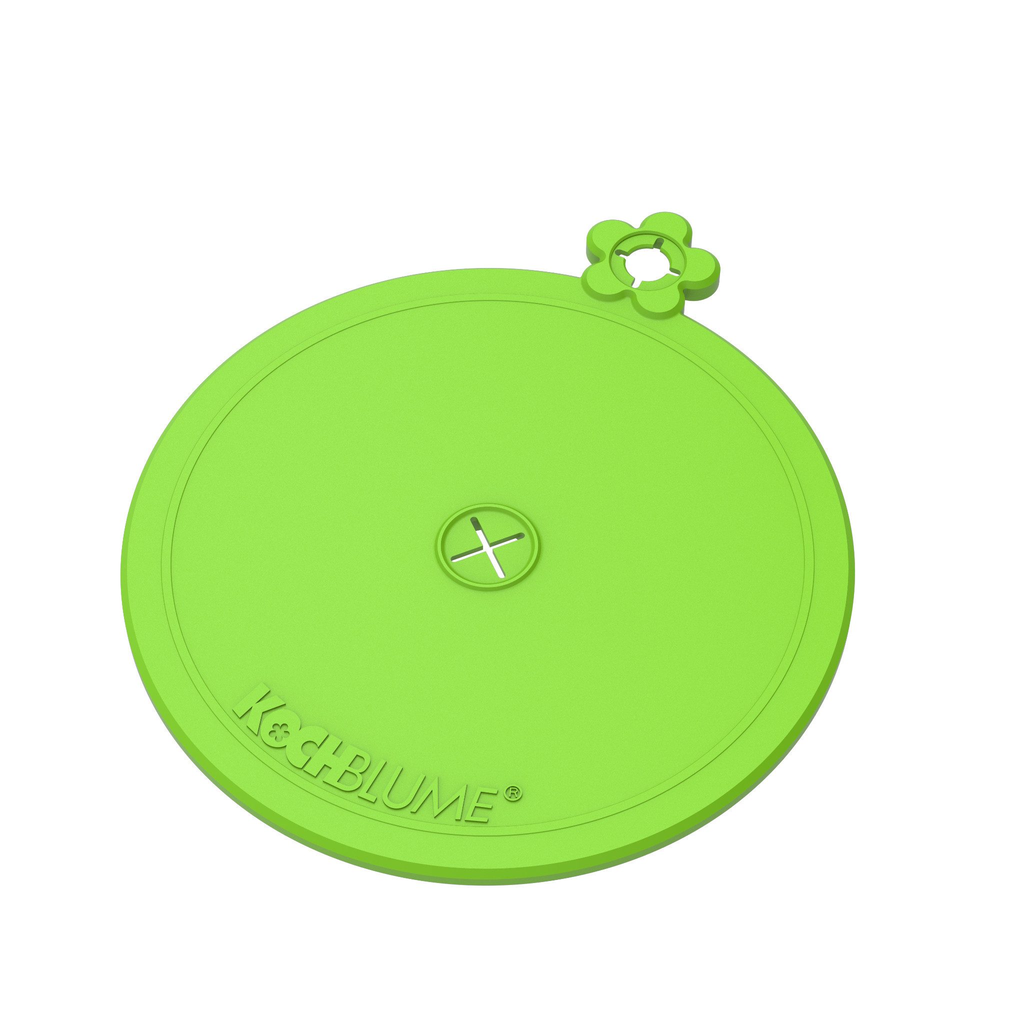 Kochblume Glasuntersetzer Kochblume Glasabdeckung mit Trinkhalmfunktion 3-tlg. in limette