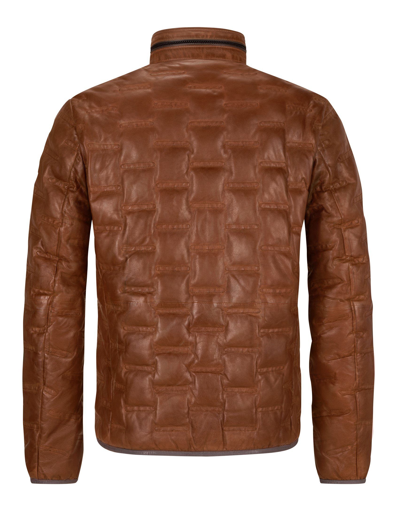 Milestone Lederjacke MSAversa in Stepp-Optik aus Lammleder