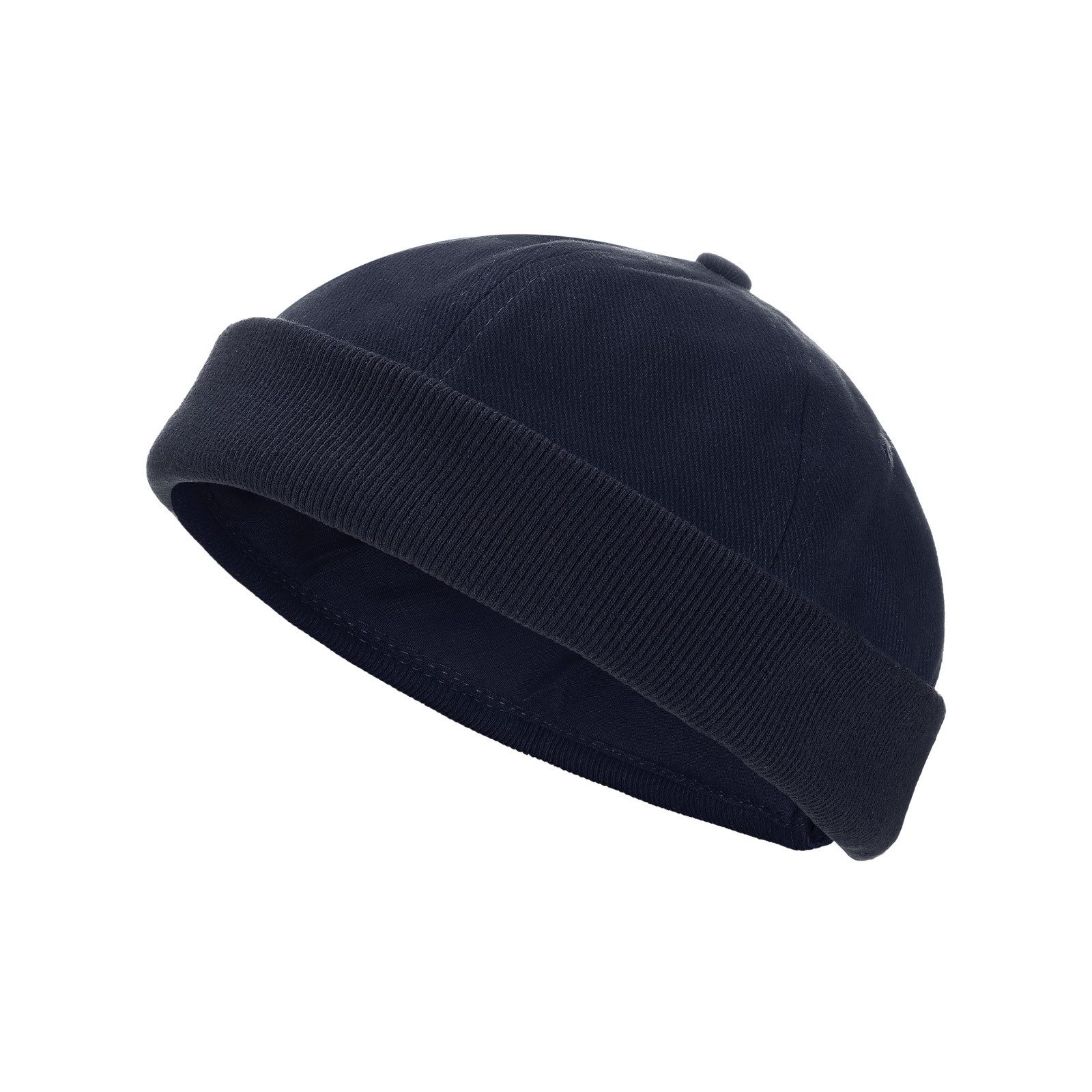 modAS Schirmmütze Unisex 1082 Segler Cap Seemannsmütze - Docker-Cap Mütze aus Baumwolle Klassischer Strickrollrand, Weite verstellbar durch Klettverschluss