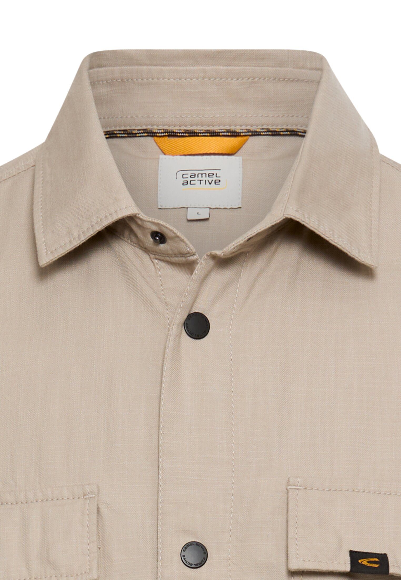 camel active Langarmhemd Overshirt mit Druckknöpfen