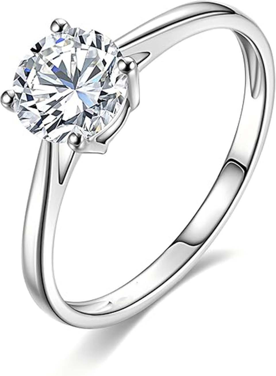 Jumpeak Diamantring 1ct D VS13EX,lab grown diamant ring,verlobungsring,damen geschenk, Eheringe,liebes geschenk für sie,geschenk ideen für frau,14K Gold