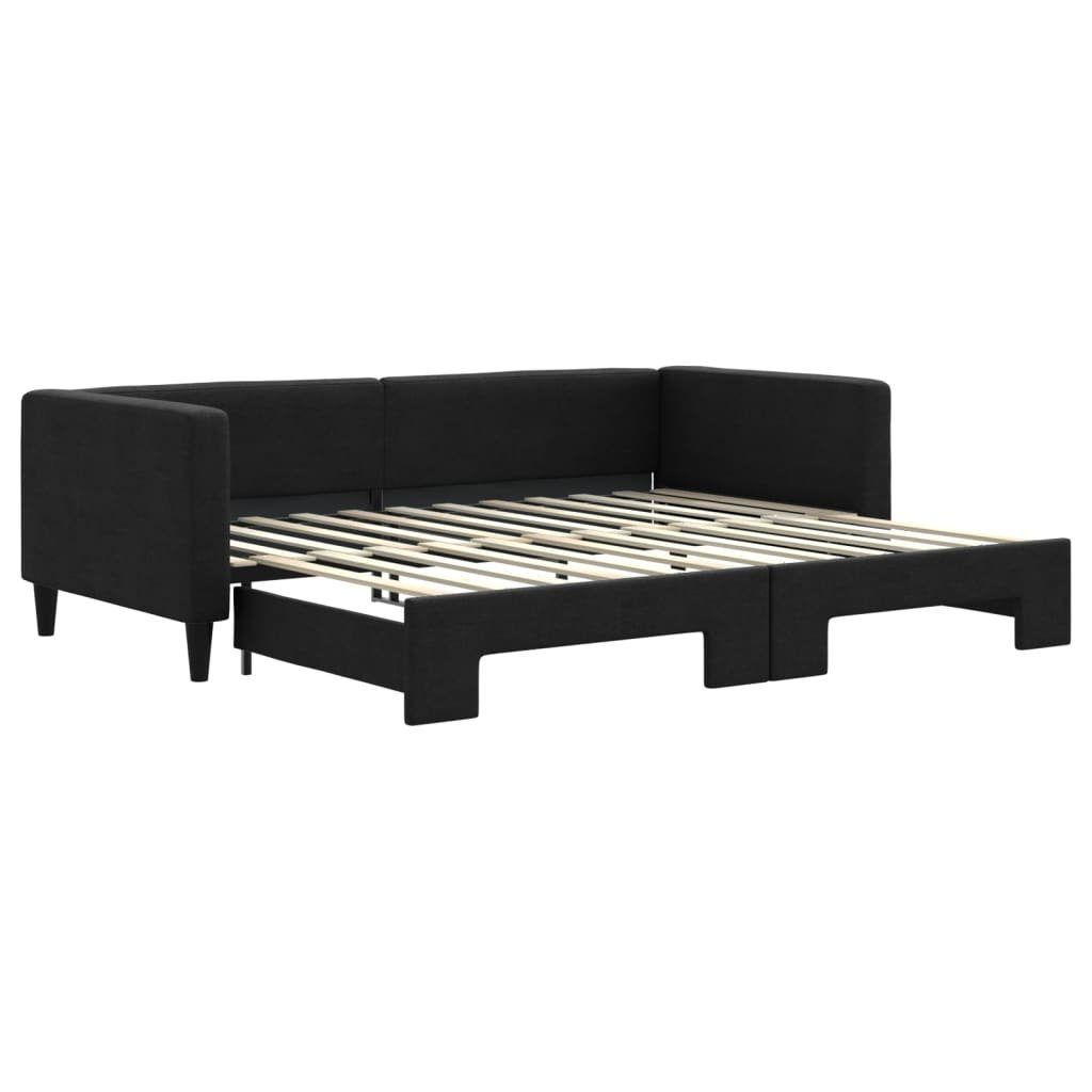 furnicato Bett Tagesbett Ausziehbar Schwarz 90x200 günstig online kaufen