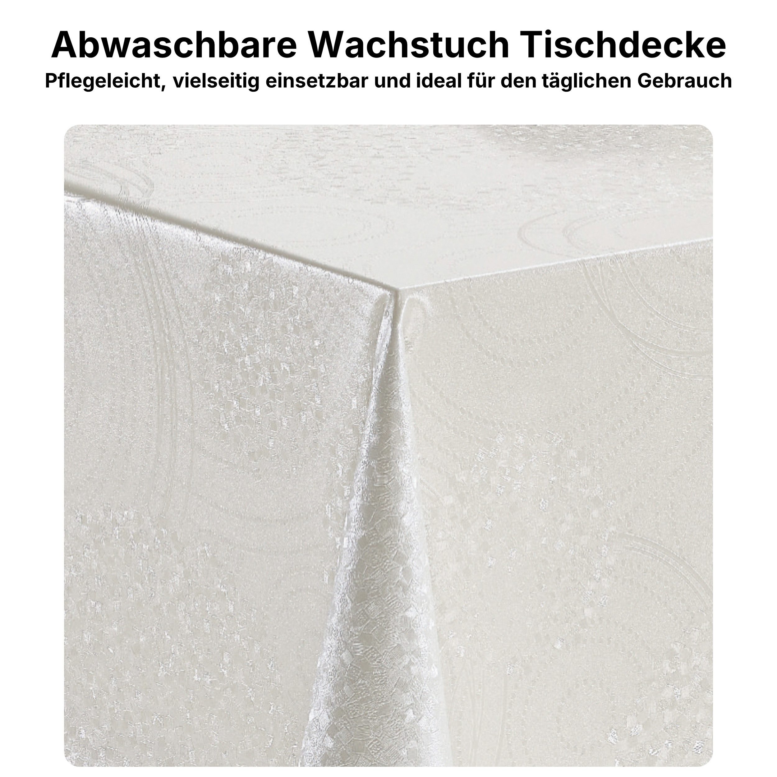 Melody Gartentischdecke Wachstuch Tischdecke Gartentischdecke geprägt weiss abwaschbar eckig, fleckenabweisend, wasserabweisend, Glattes Gewebe, bedruckt