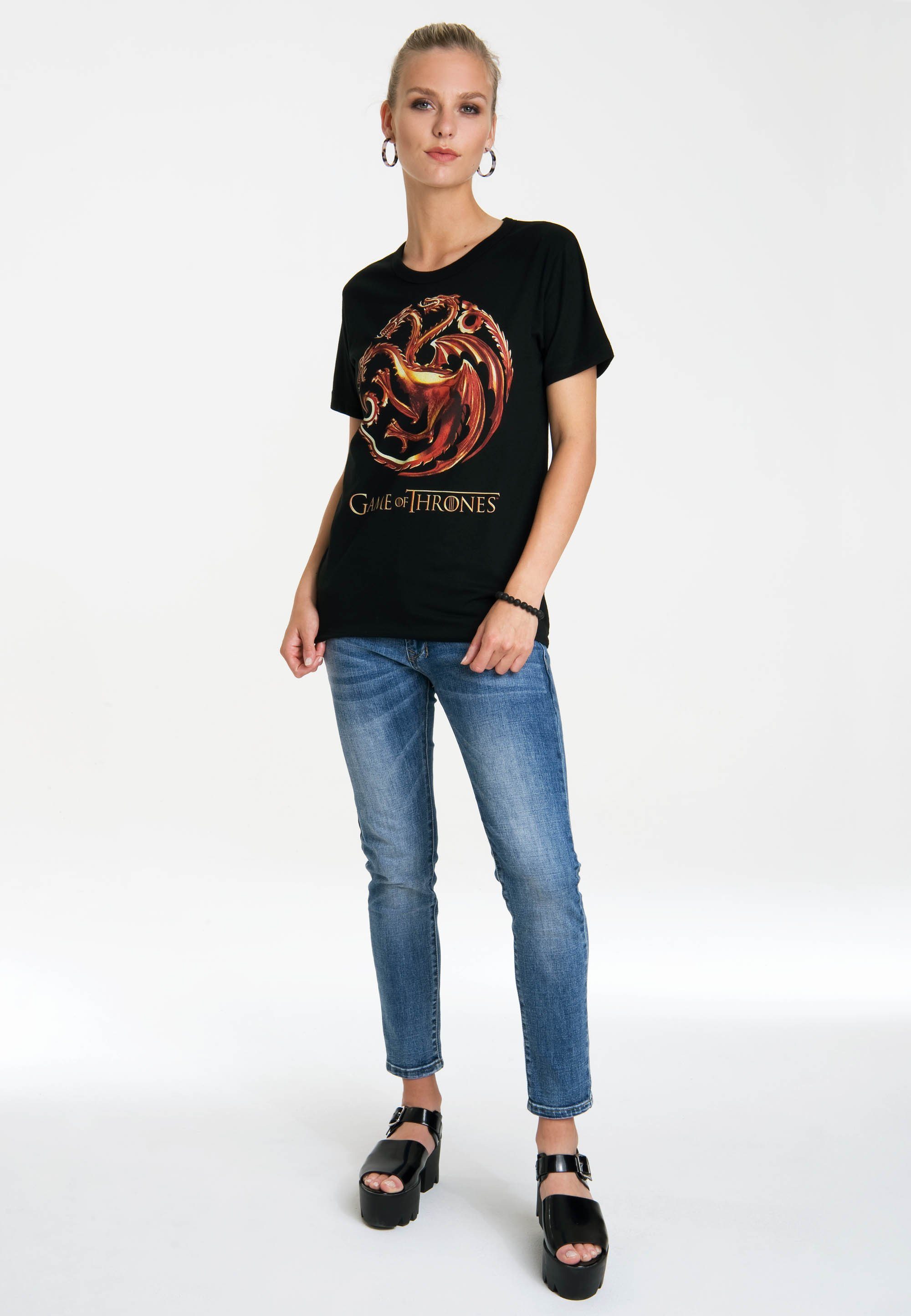 Damen Shirts LOGOSHIRT T-Shirt Game of Thrones mit lizenziertem Originaldesign