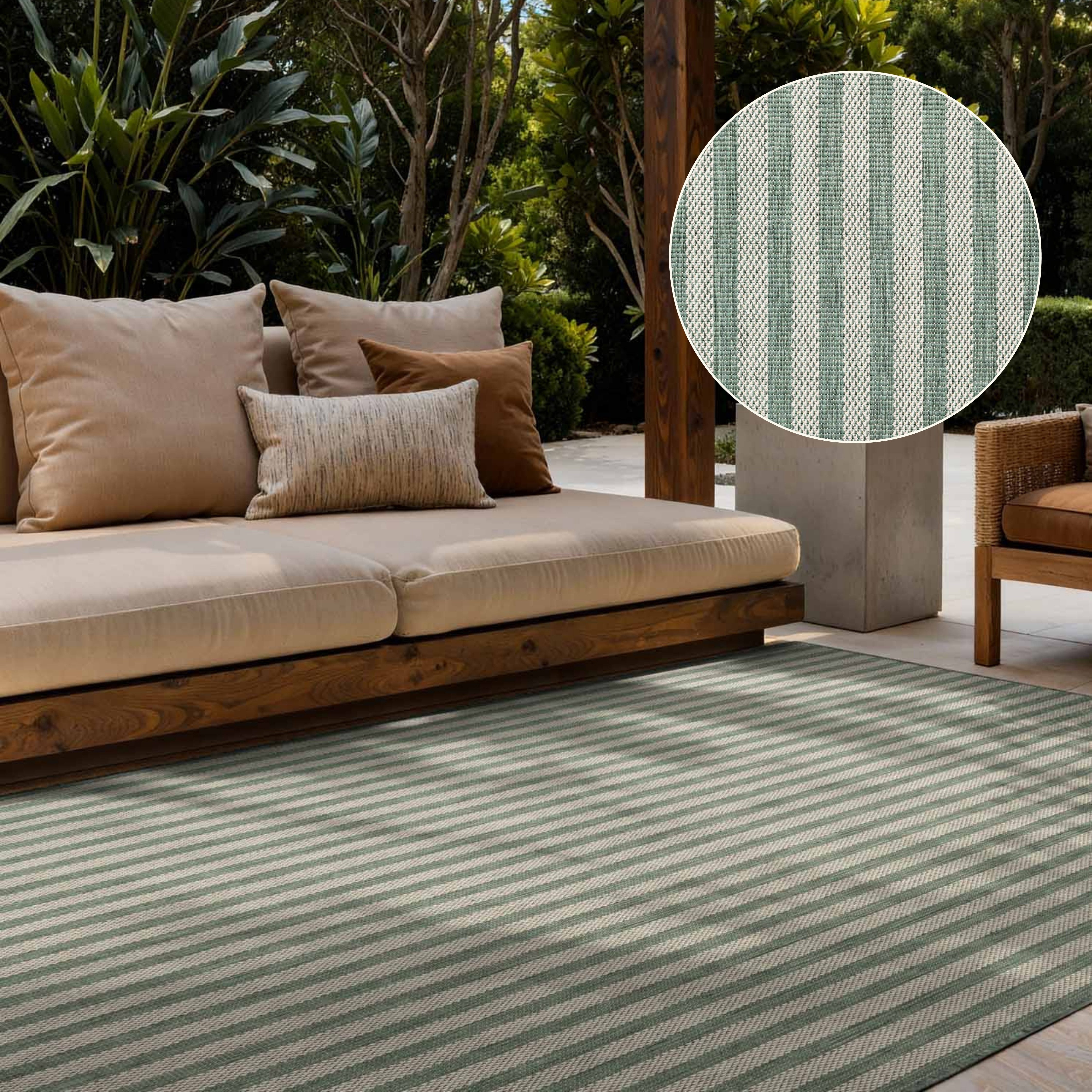 Ted Baker Teppich Linley, Wendeteppich, rechteckig, Höhe: 8 mm, Designteppich, Wetterfest, Pflegeleicht, Modern, Wohnzimmer, Terrasse