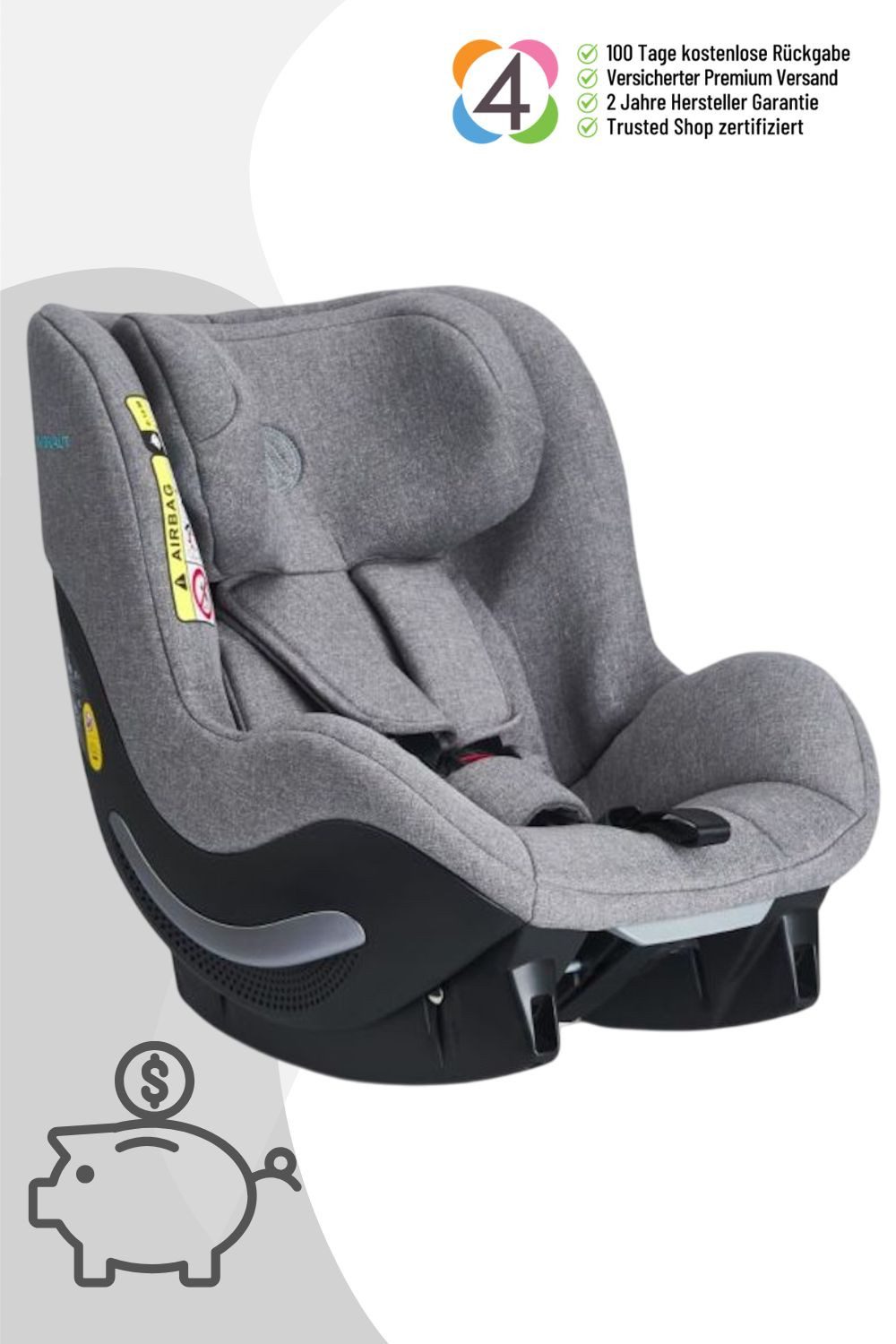 Avionaut Autokindersitz Aerofix Smart - Reboard Kindersitz (0-18 kg)