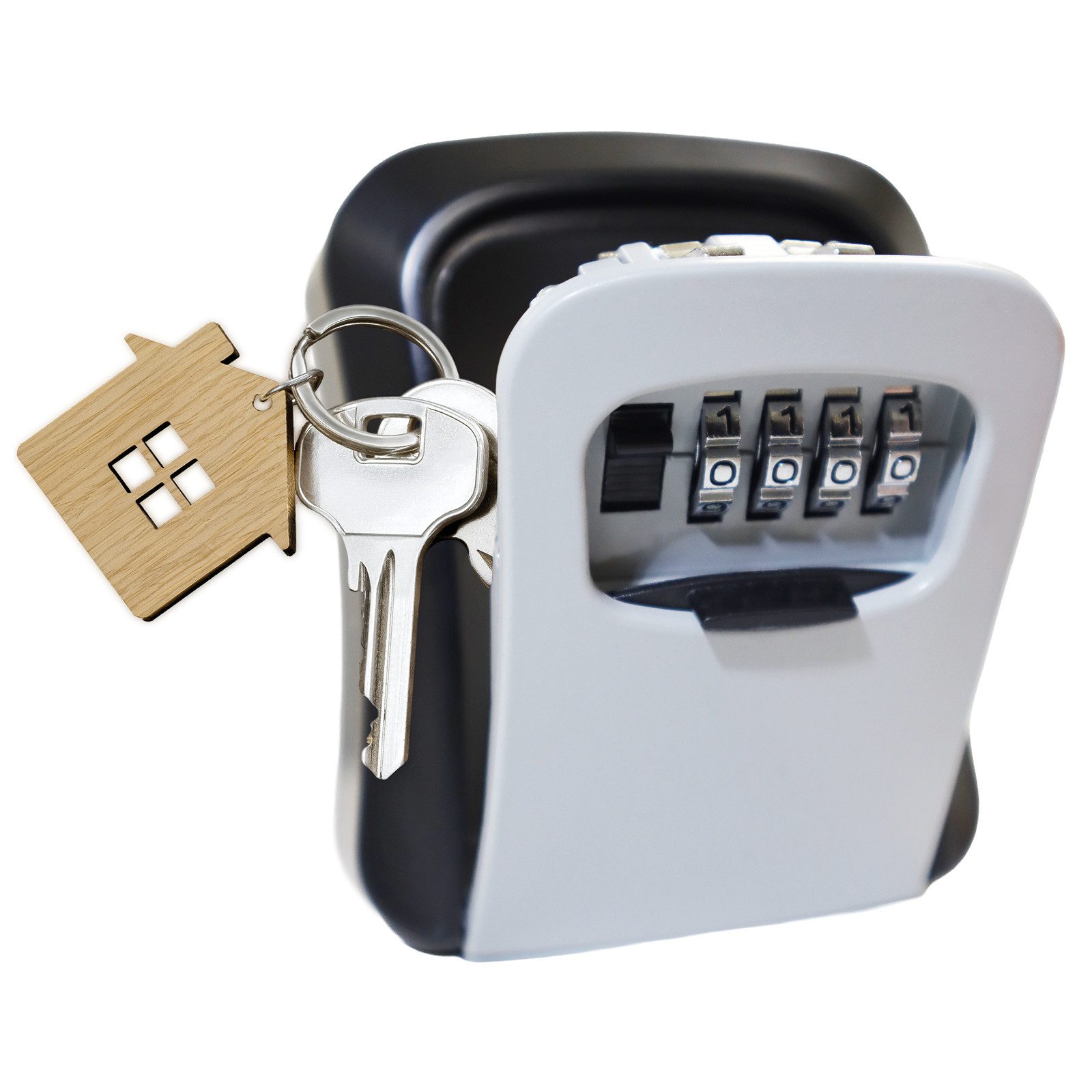 Bituxx Schlüsseltresor Schlüsselsafe Zahlencode Wandmontage Schwarz (MS-14401)