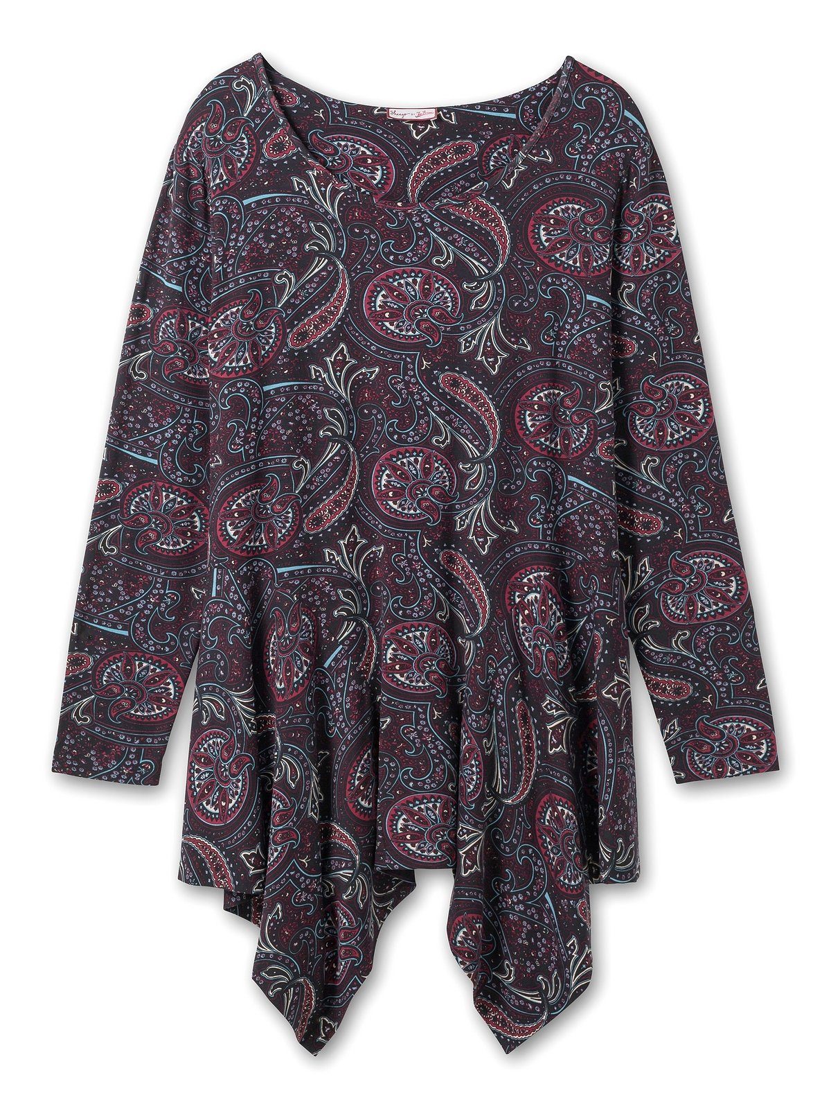 sheego by Joe Browns Langarmshirt mit Paisley-Print Größen in Große Longform