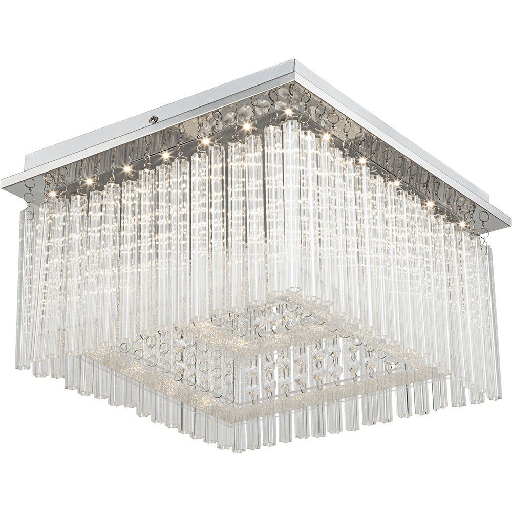GLOBO LIGHTING LED Deckenleuchte, LED-Leuchtmittel fest verbaut, Deckenleuchte Kristallleuchte Deckenlampe Designleuchte