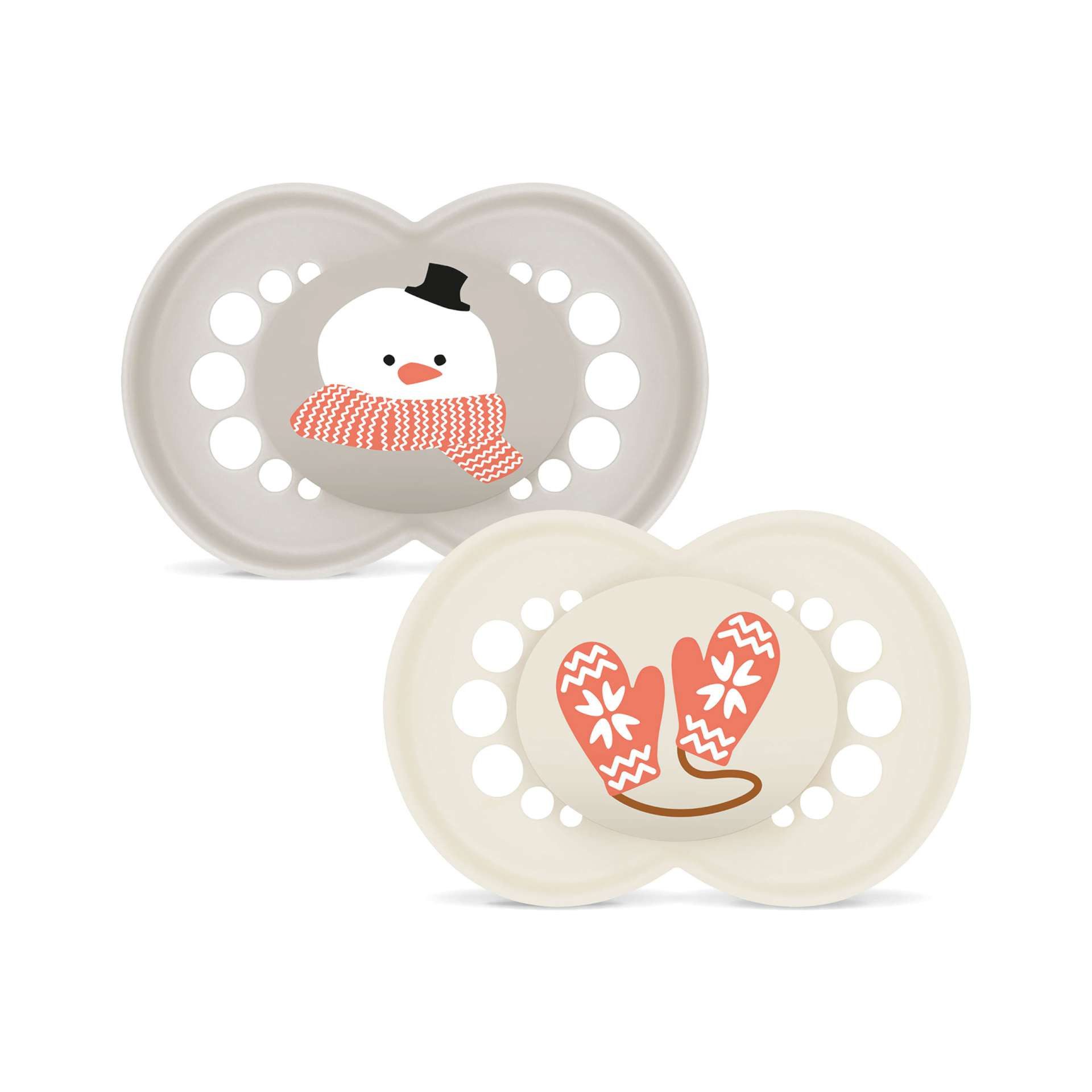 MAM Babyartikel Schnuller Original Winter Edition mit ovalem Silikon Sauger