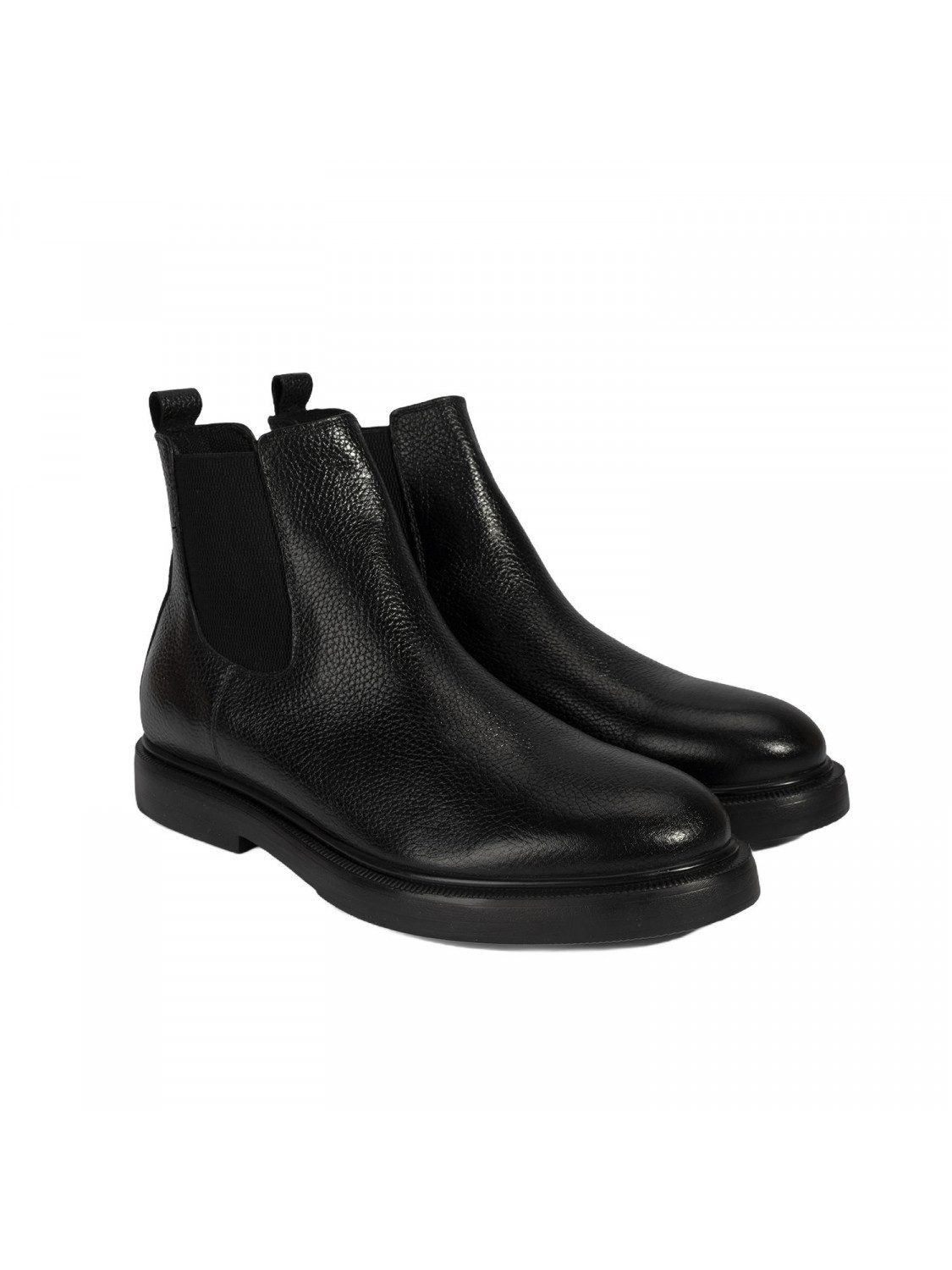 Desa Herren-Lederstiefel – Elastische Schnürsenkel, flacher Absatz, atmung Stiefelette