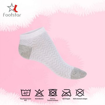 Footstar Sneakersocken süße Damen Sneaker Socken (8 Paar) Kurze Söckchen mit Muster