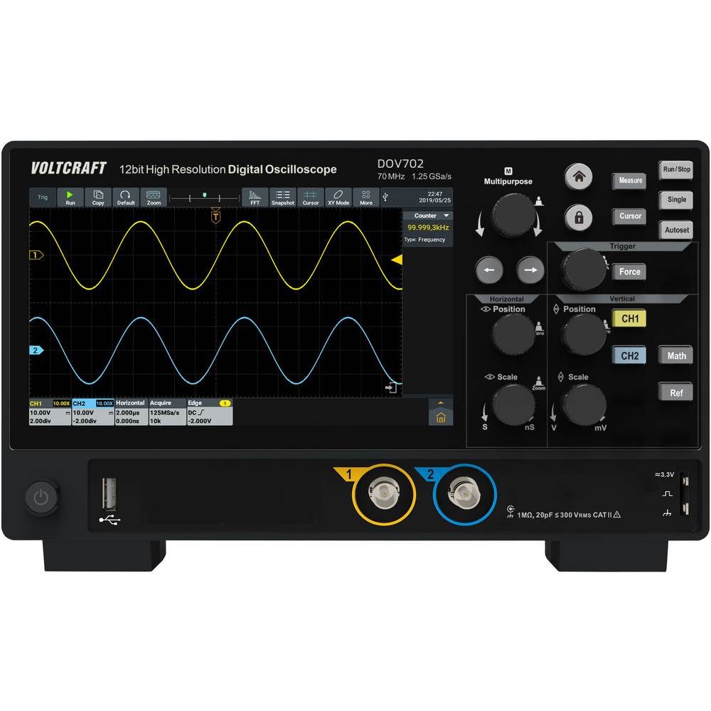 Multimeter 70 MHz 2-Kanal 12 Bit