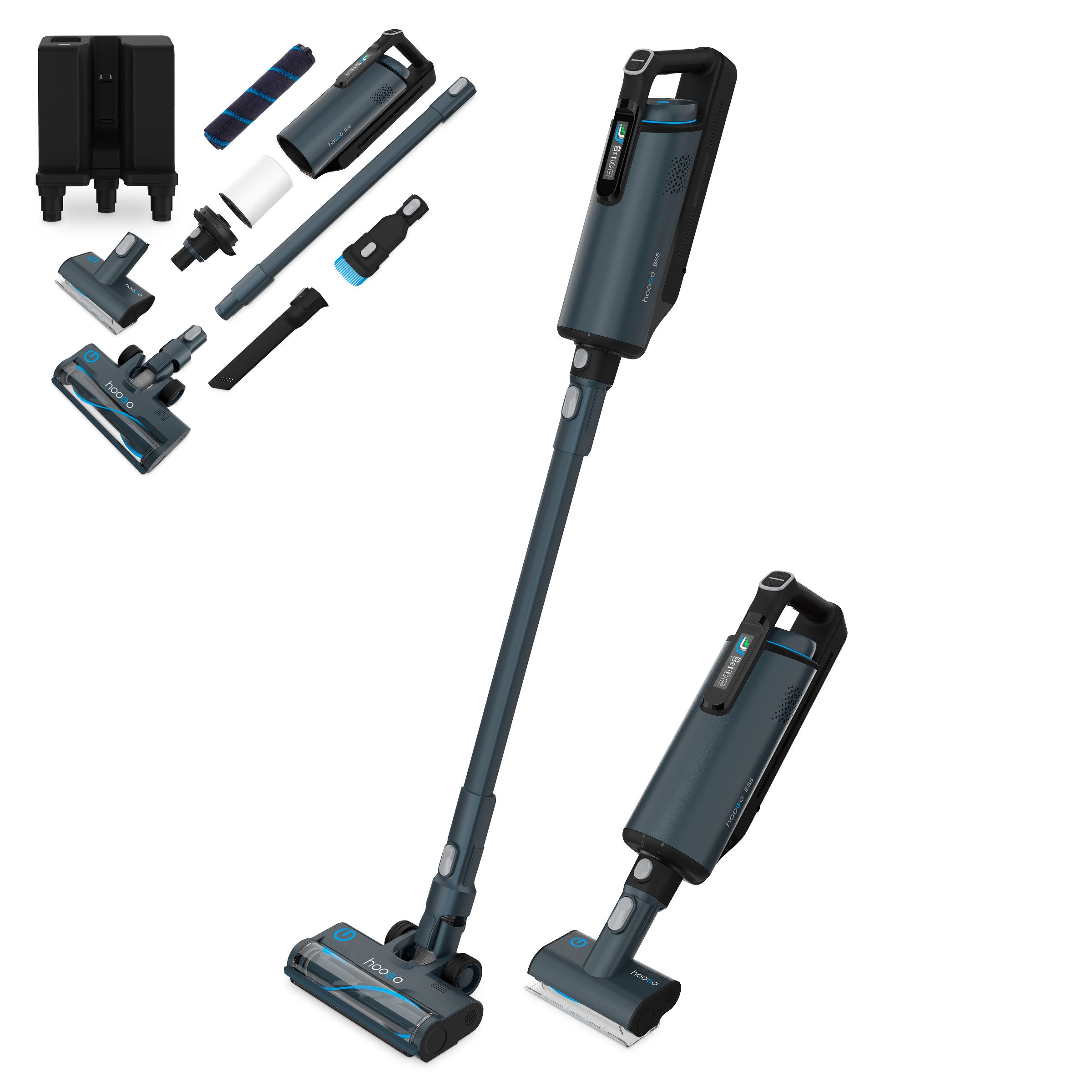 hoogo Akku-Hand-und Стальной пылесос BS501, 400,00 W, mit 1 Liter Staubbeutel, mit HEPA Filter, für Всеrgiker, Tierhaare, Qualität aus Deutschland