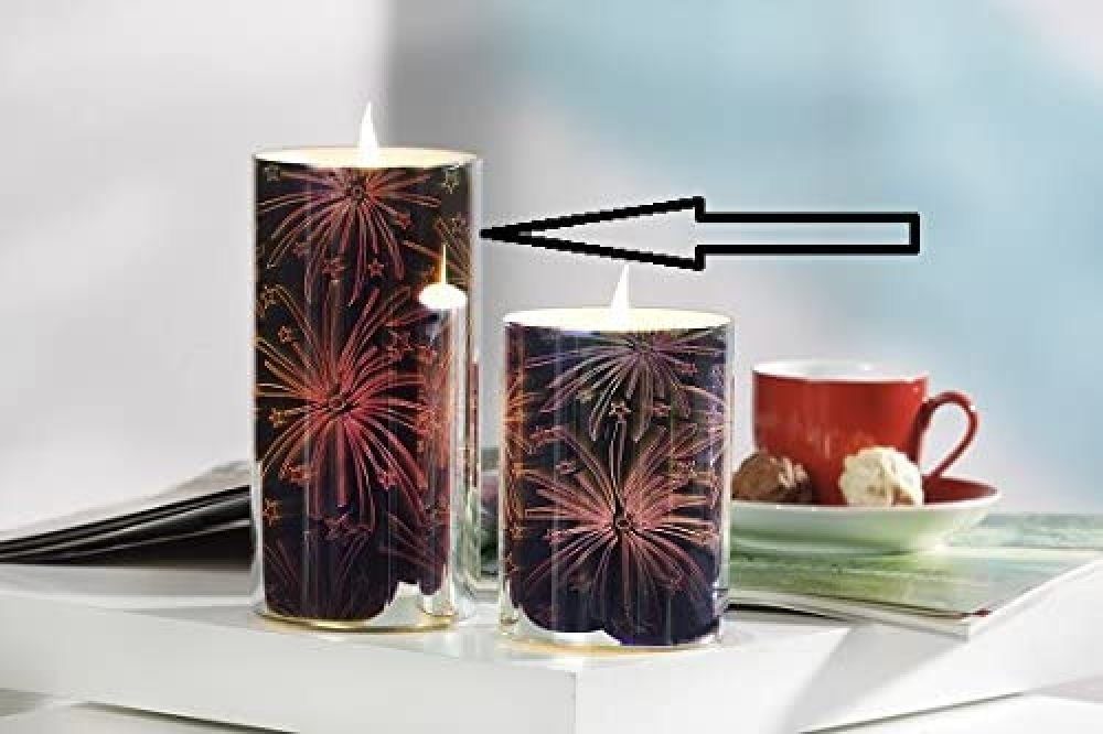 Luna24 simply great ideas... LED-Kerze LED Kerze 3D Feuerwerk, 2er-Set, unglaublicher Effekt, für jede Party! (1-tlg)