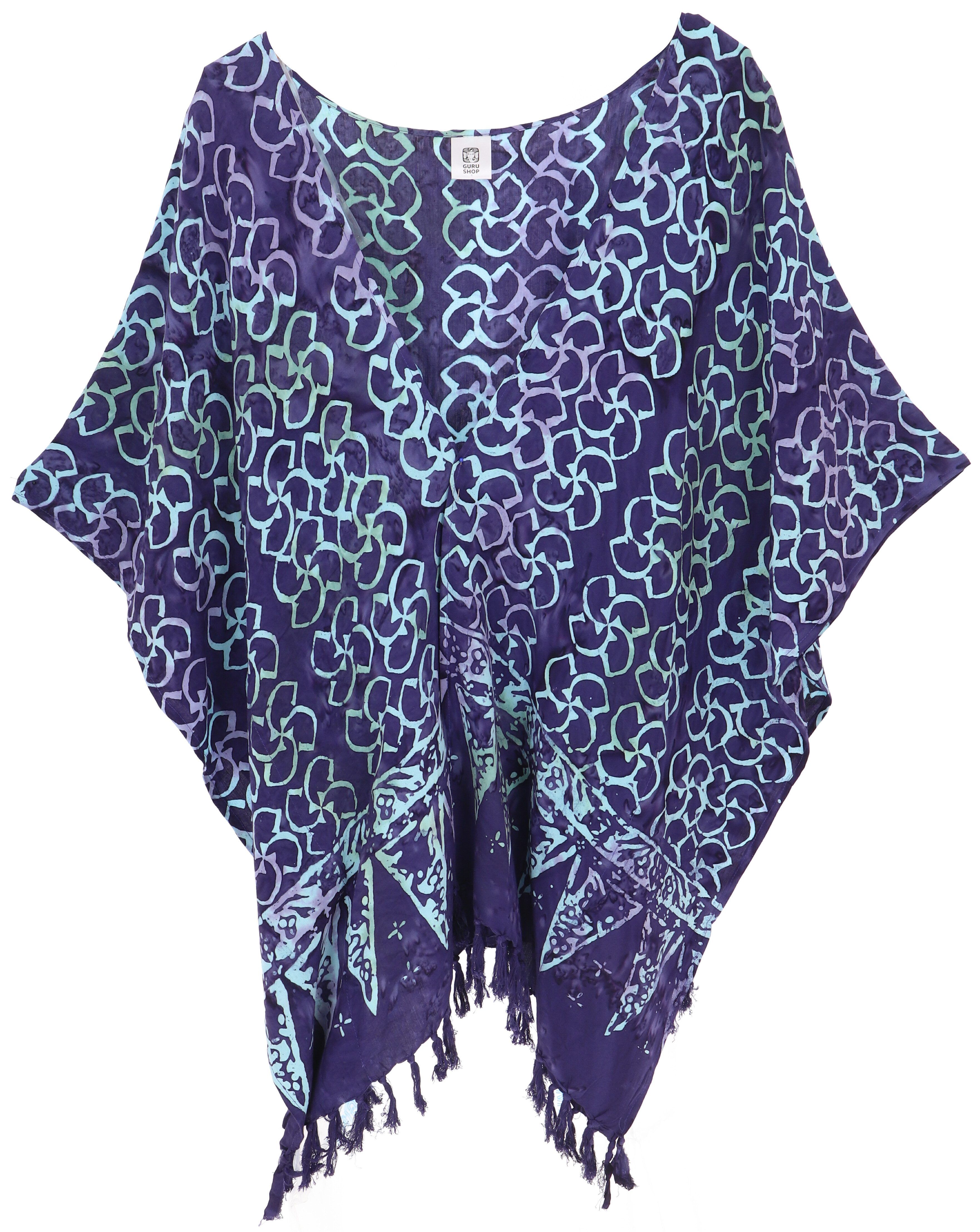 Guru-Shop Kimono Kurzer farbenfroher Sommer Kimono, günstig online kaufen