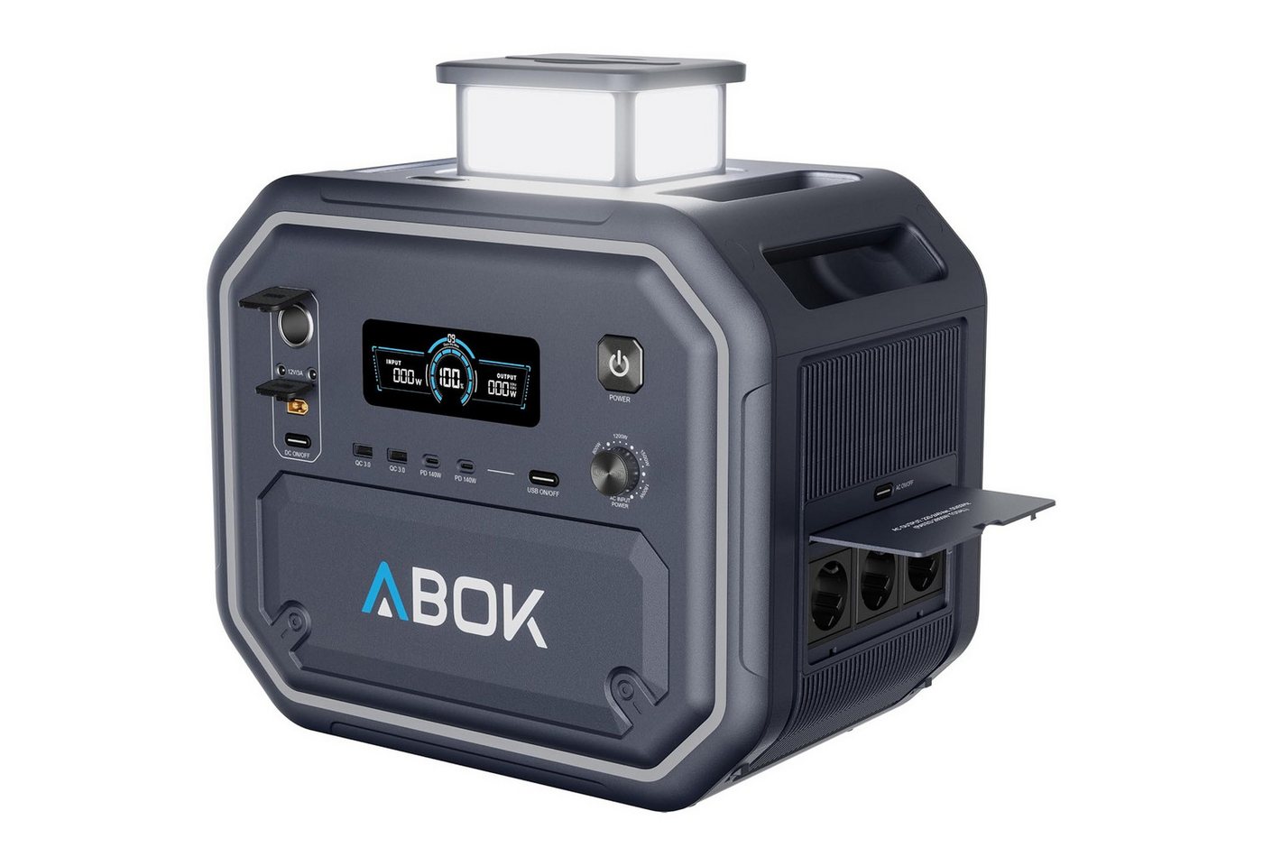 ABOK Stromerzeuger Ark2800, 2304Wh 2800W Tragbares Kraftwerk