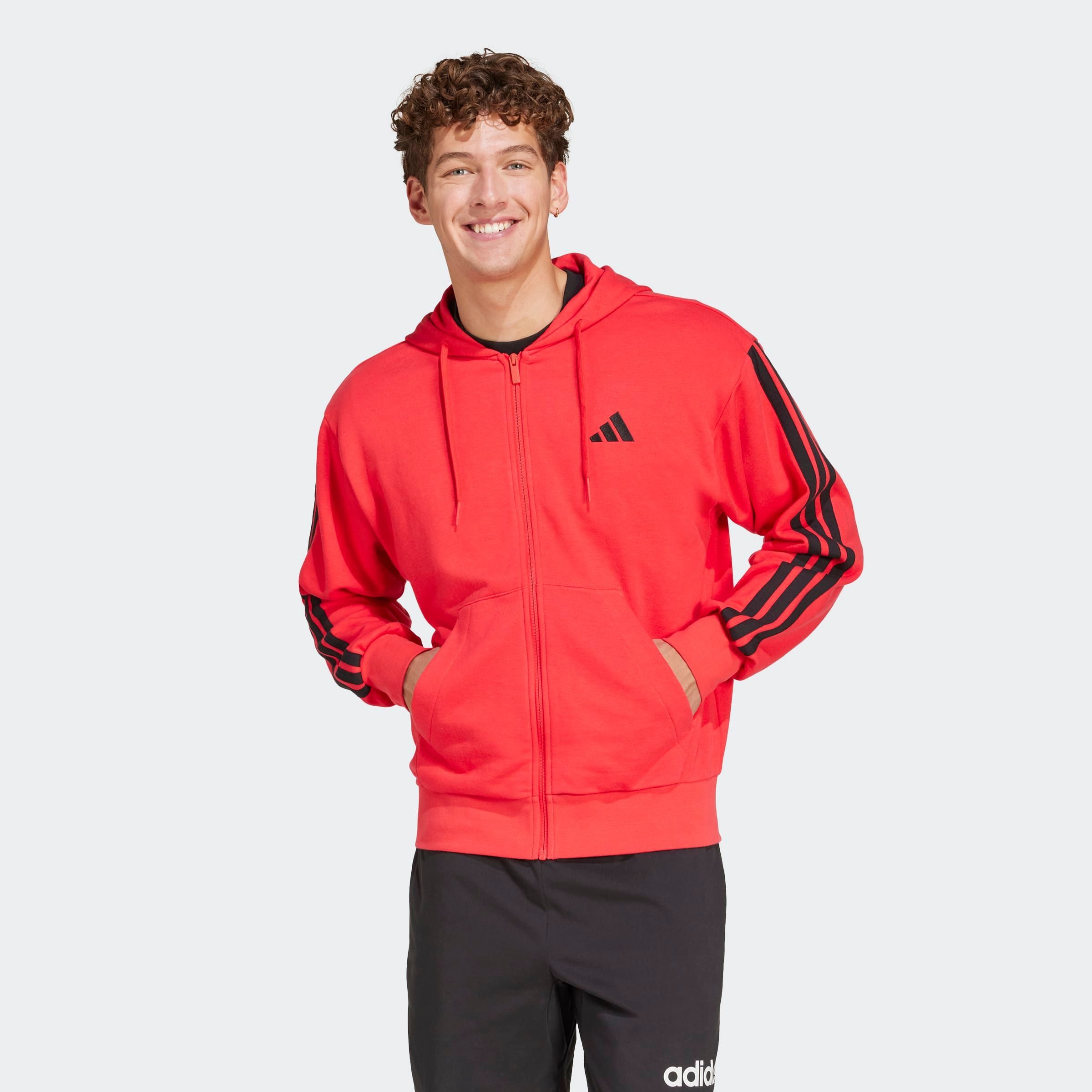adidas Sportswear Kapuzensweatshirt ESSENTIALS 3-STREIFEN FRENCH TERRY