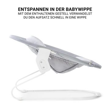 Hauck Hochstuhl Beta Plus White - Newborn Set, Babystuhl ab Geburt inkl. Aufsatz für Neugeborene, Tisch, Sitzauflage