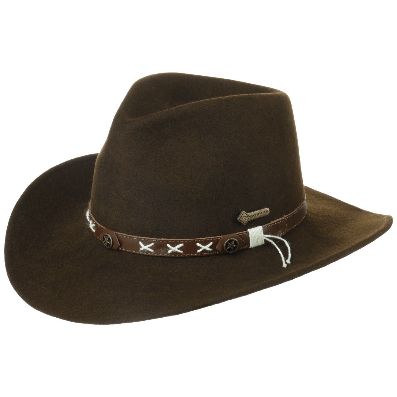 Scippis Cowboyhut (1-St) Cowboyhut mit Lederband, günstig online kaufen