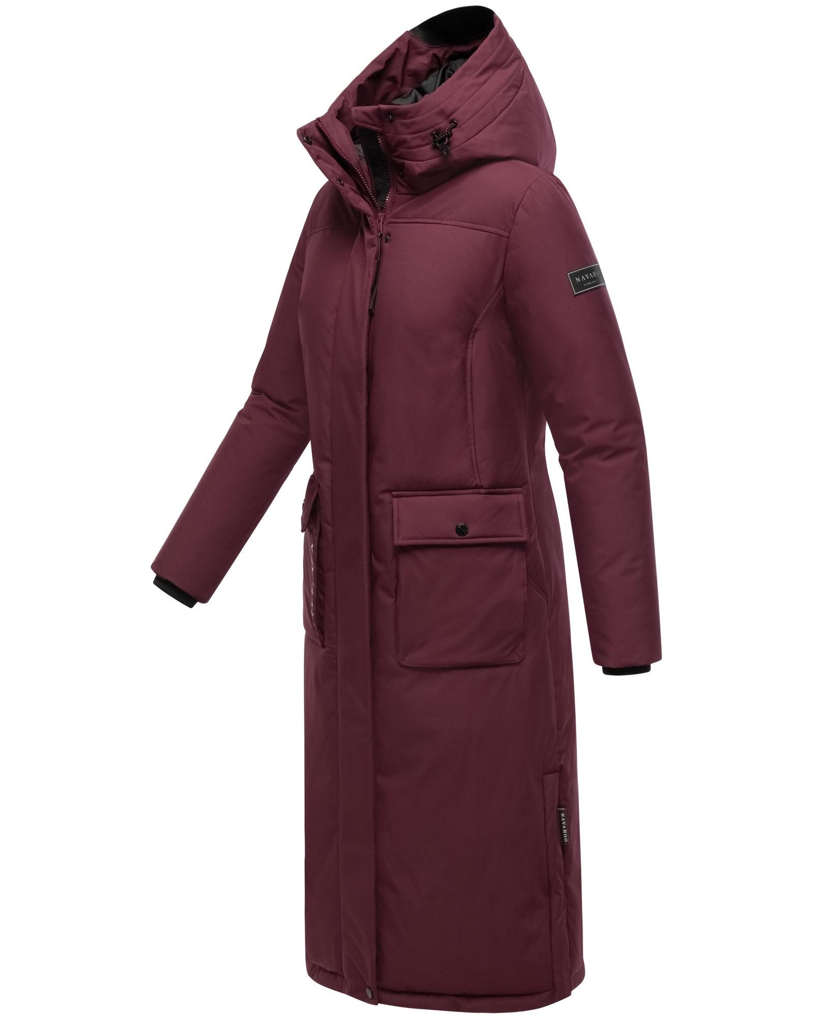 Navahoo Wintermantel Wolkenfrost XIV Extralanger Damen Mantel mit Kapuze – Bild 2 von 5