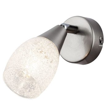 etc-shop LED Wandleuchte, Leuchtmittel inklusive, Warmweiß, Wand Lampe Glas Kristall Wohn Zimmer Strahler Spot Leuchte