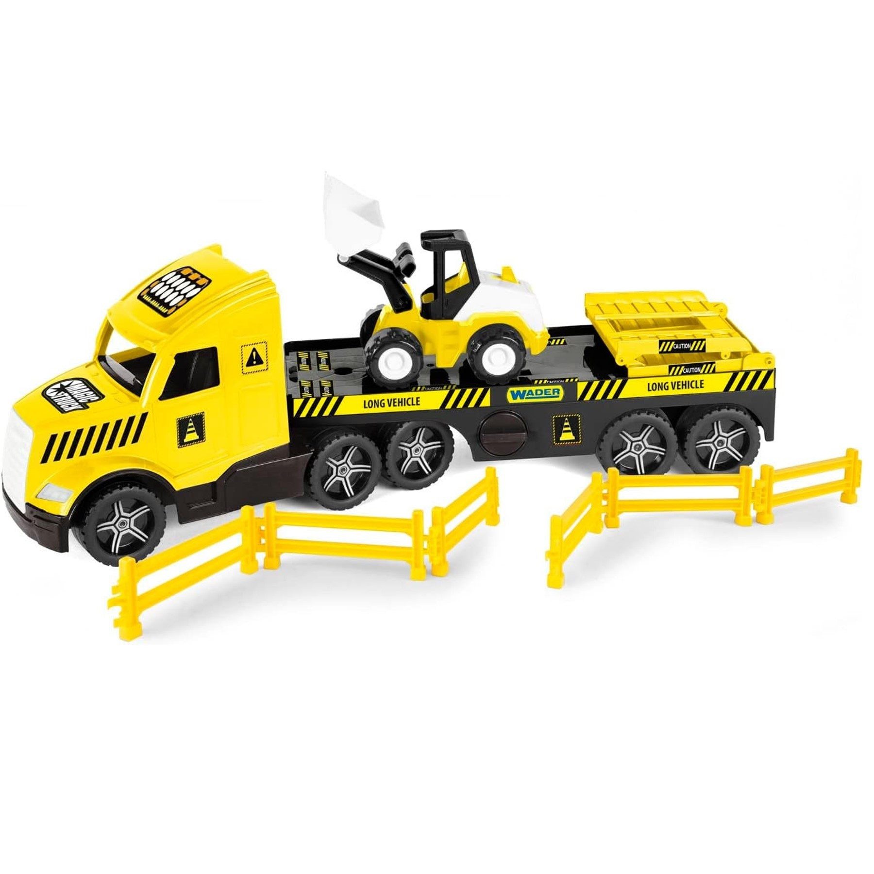 Wader Wozniak Spielzeug-Baumaschine Magic Truck Tieflader günstig online kaufen